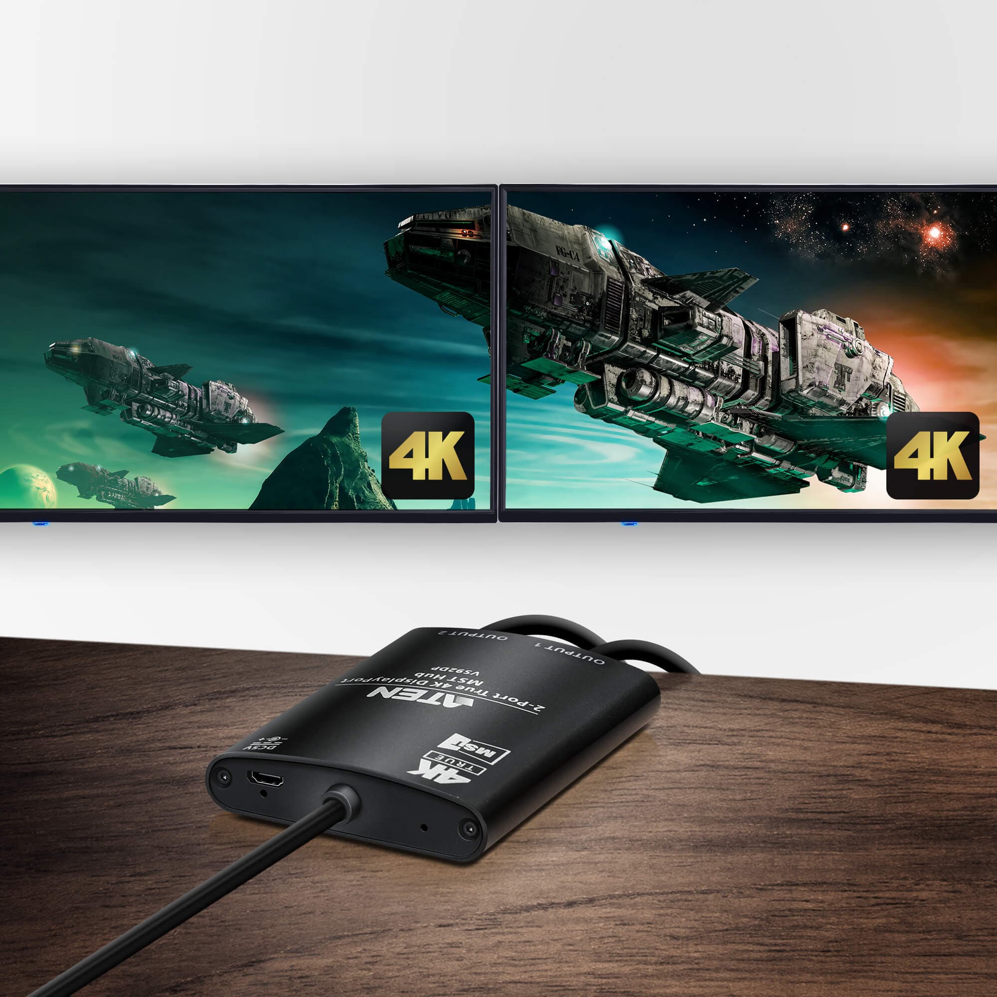 2-Port True 4K DisplayPort MST Hub — изглед 6