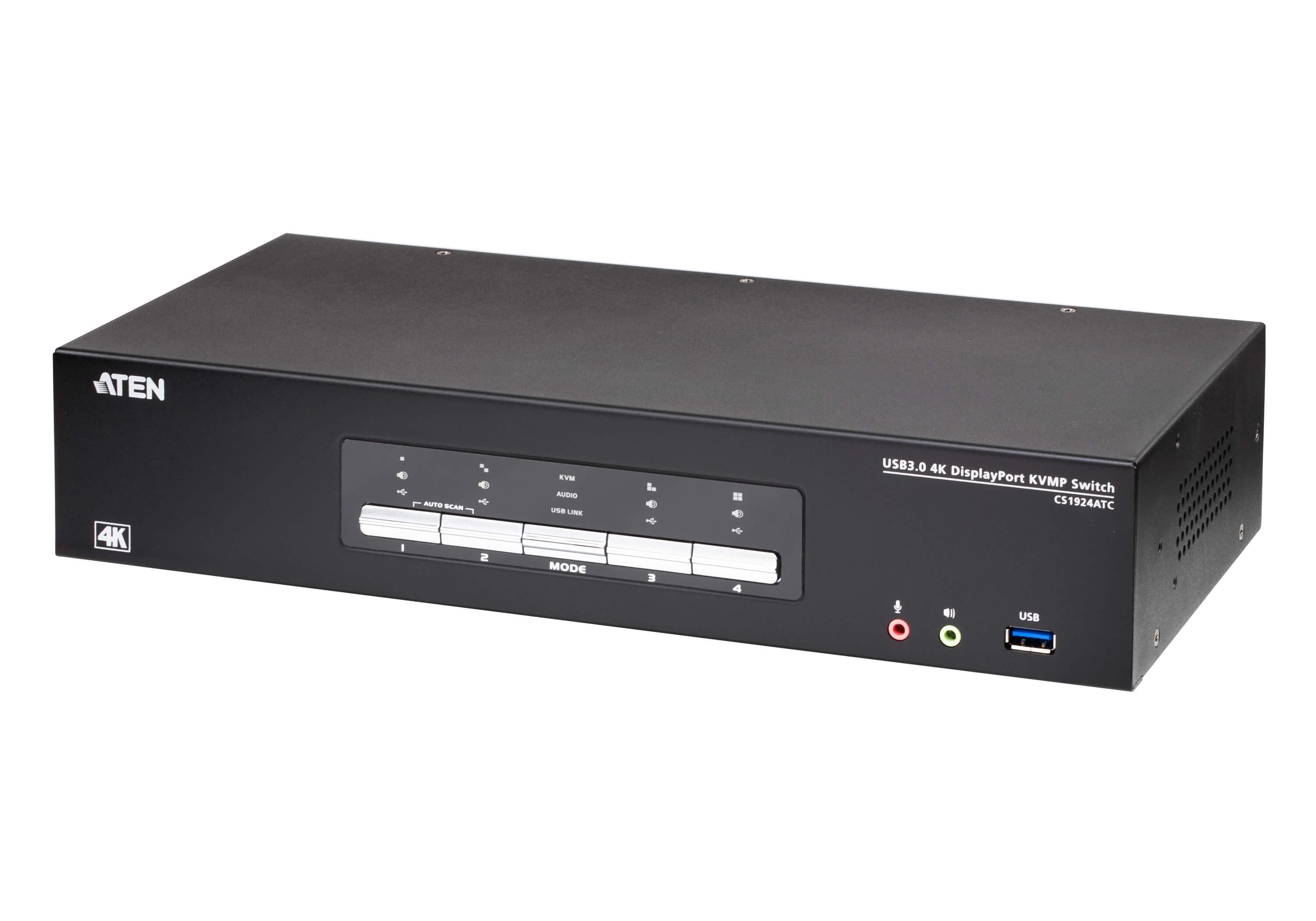 4-Port USB 3.0 4K DisplayPort KVMP™ Switch for ATC — изглед 3