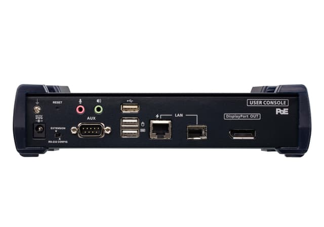 4K DisplayPort Single Display KVM over IP Receiver with PoE