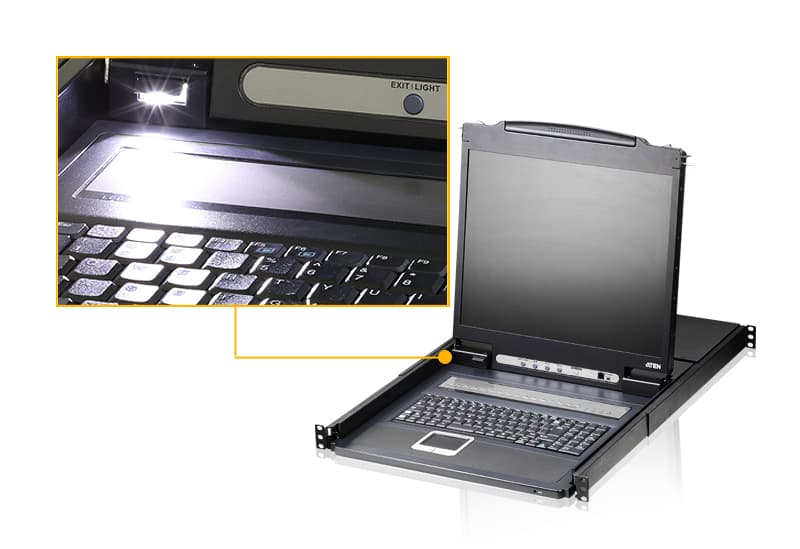 16-Port PS/2-USB VGA Single Rail LCD KVM Switch — изглед 3