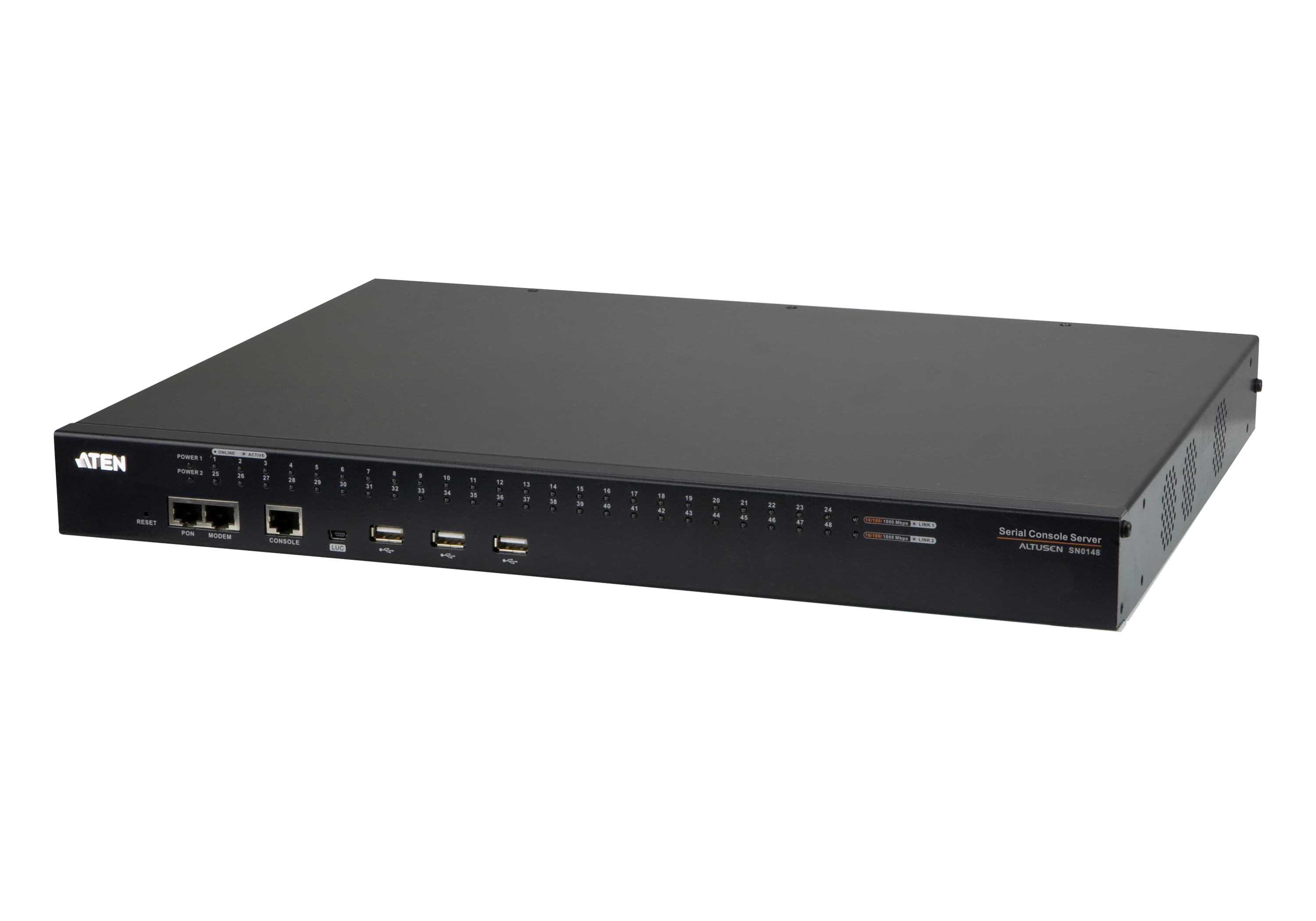 48-Port Serial Console Server with Dual Power/LAN