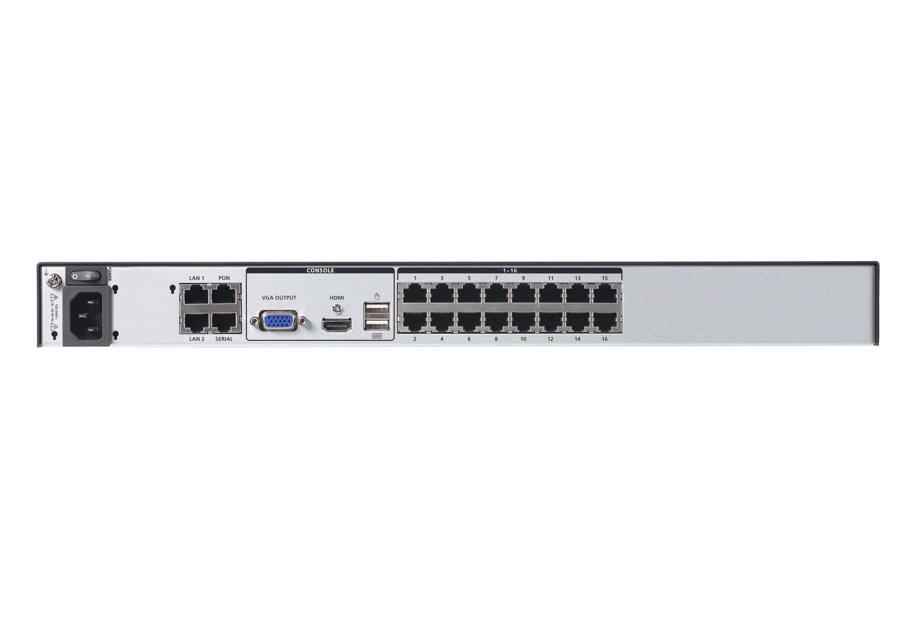 1-Local/4-Remote Shared Access 16-Port Multi-Interface Cat 5 KVM over IP Switch — изглед 2