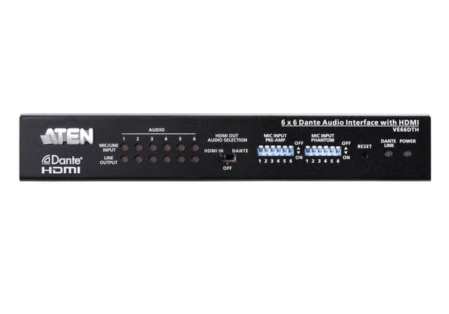 6 x 6 Dante Audio Interface with HDMI