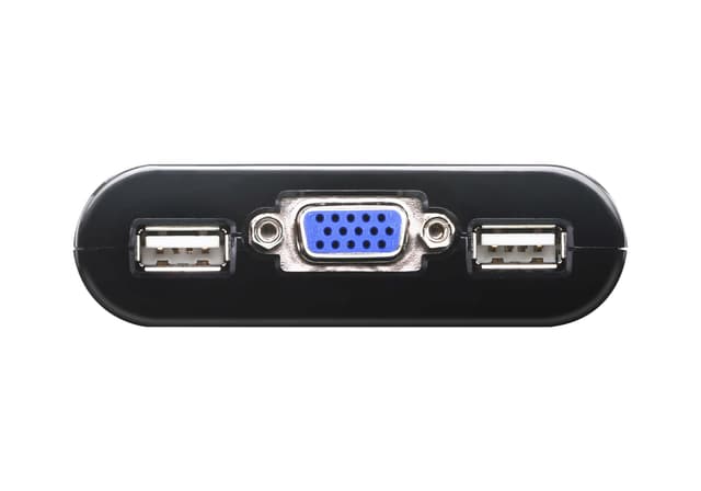 2-Port USB VGA Cable KVM Switch with Remote Port Selector
