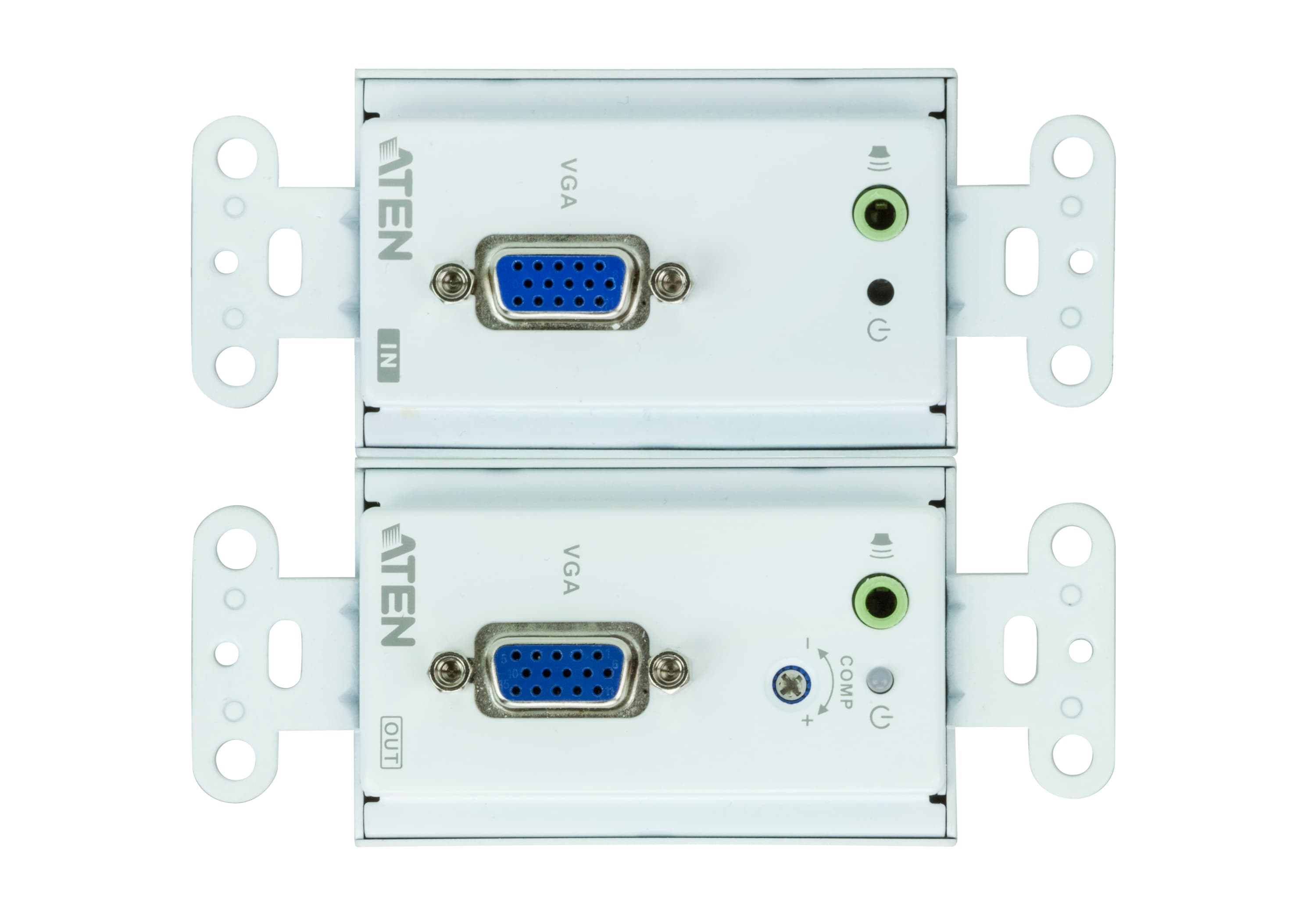 VGA/Audio Cat 5 Extender Wall Plate (US) (1280 x 1024@150m) — изглед 2
