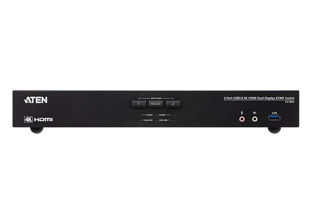 2-Port USB 3.0 4K HDMI Dual Display KVMP™ Switch