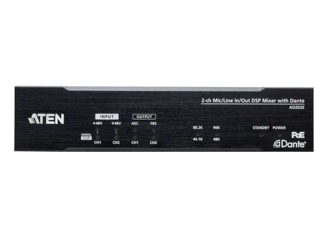 2-CH Mic/Line In/Out Audio Processor with DSP and Dante