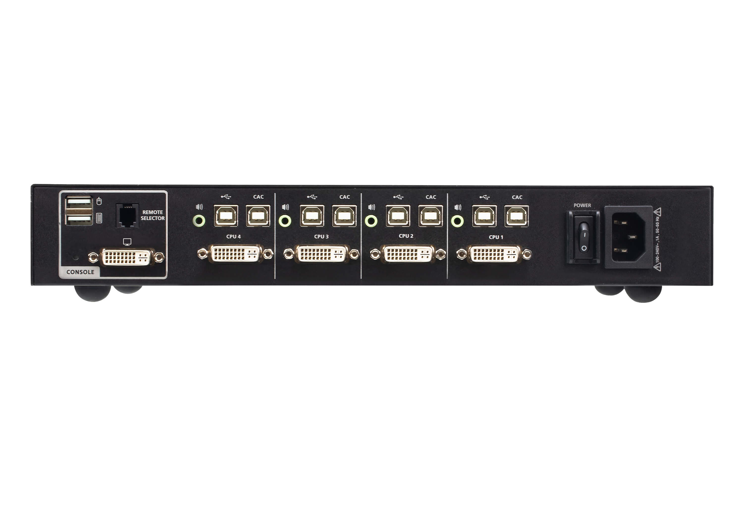4-Port USB DVI Secure KVM Switch with CAC (PSD PP v4.0 Compliant)