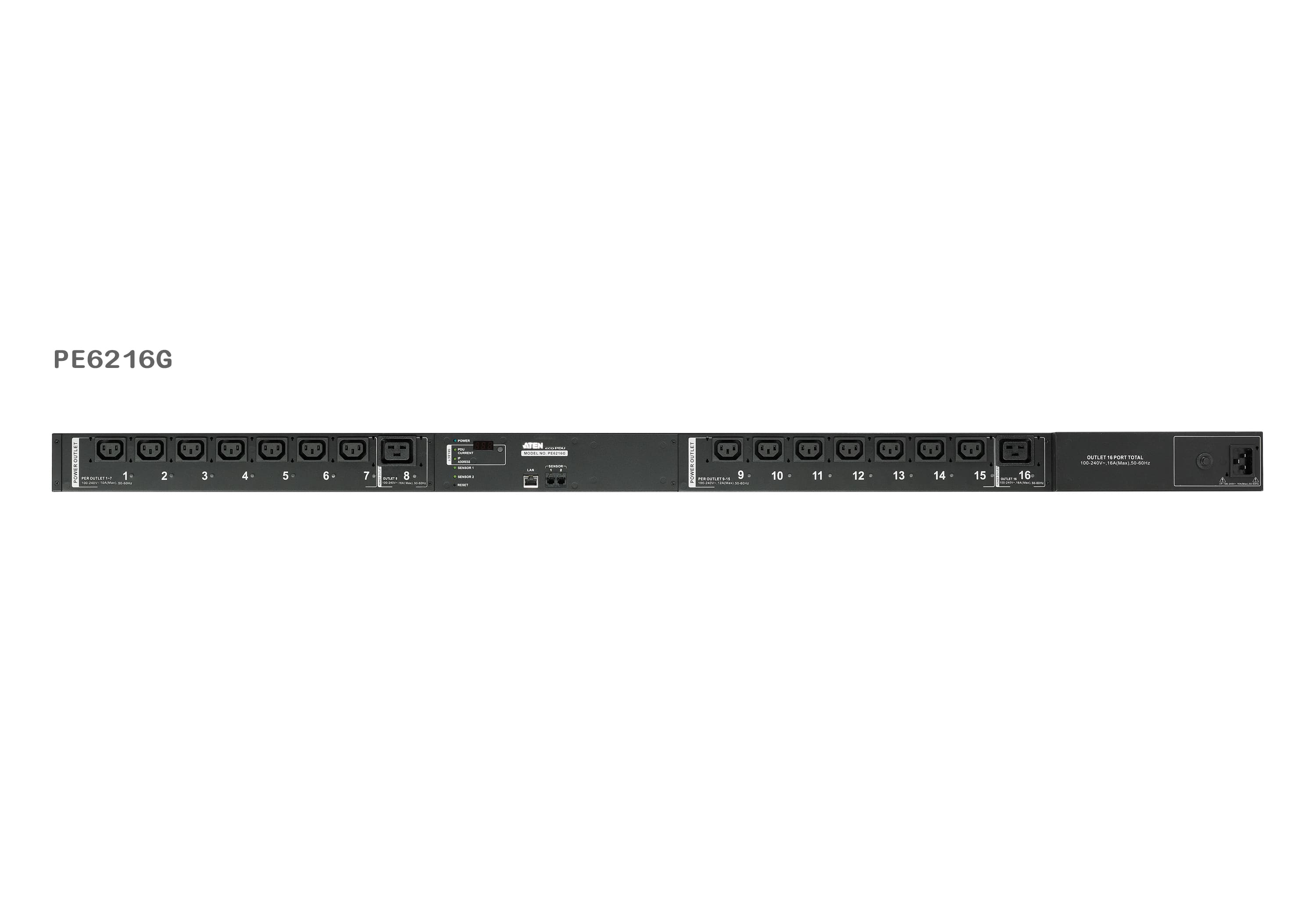 20A/16A 16-Outlet Metered & Switched eco PDU — изглед 2