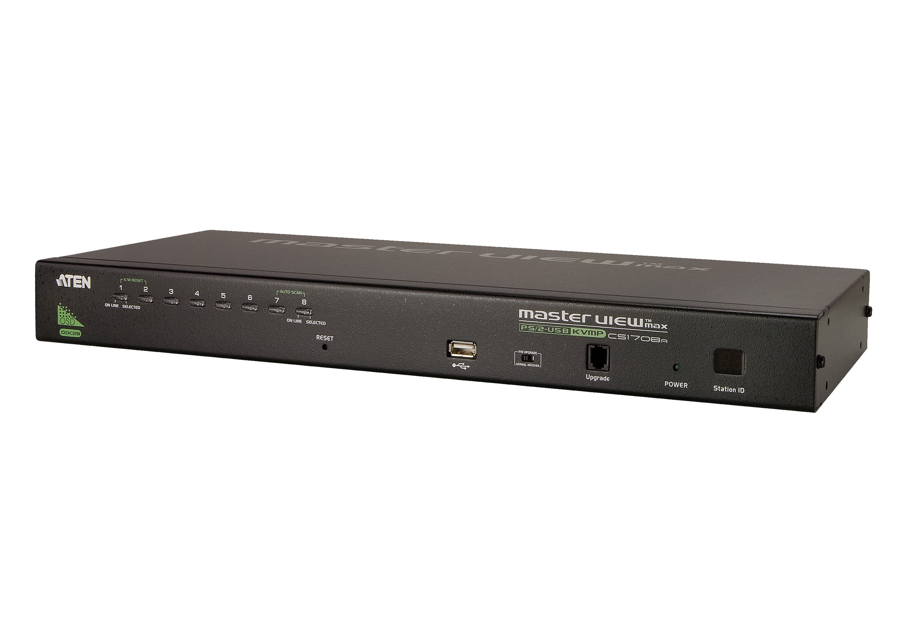 8-Port PS/2-USB VGA KVM Switch with Daisy-Chain Port and USB Peripheral Support