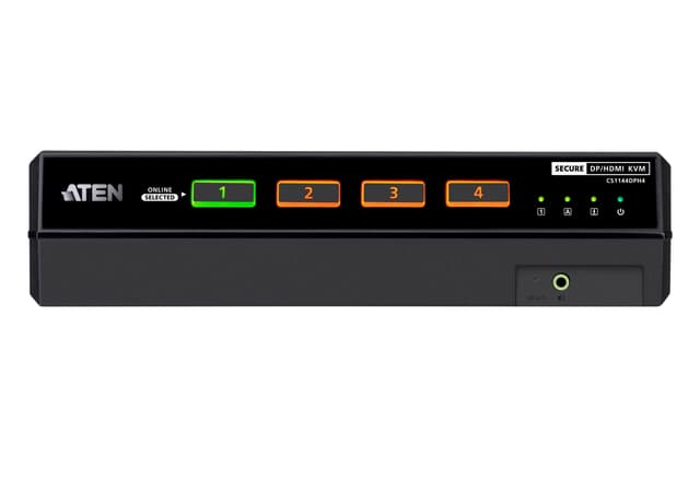 4-Port USB 5K DisplayPort/HDMI Dual Display Universal Secure KVM Switch (PSD PP v4.0 Compliant)