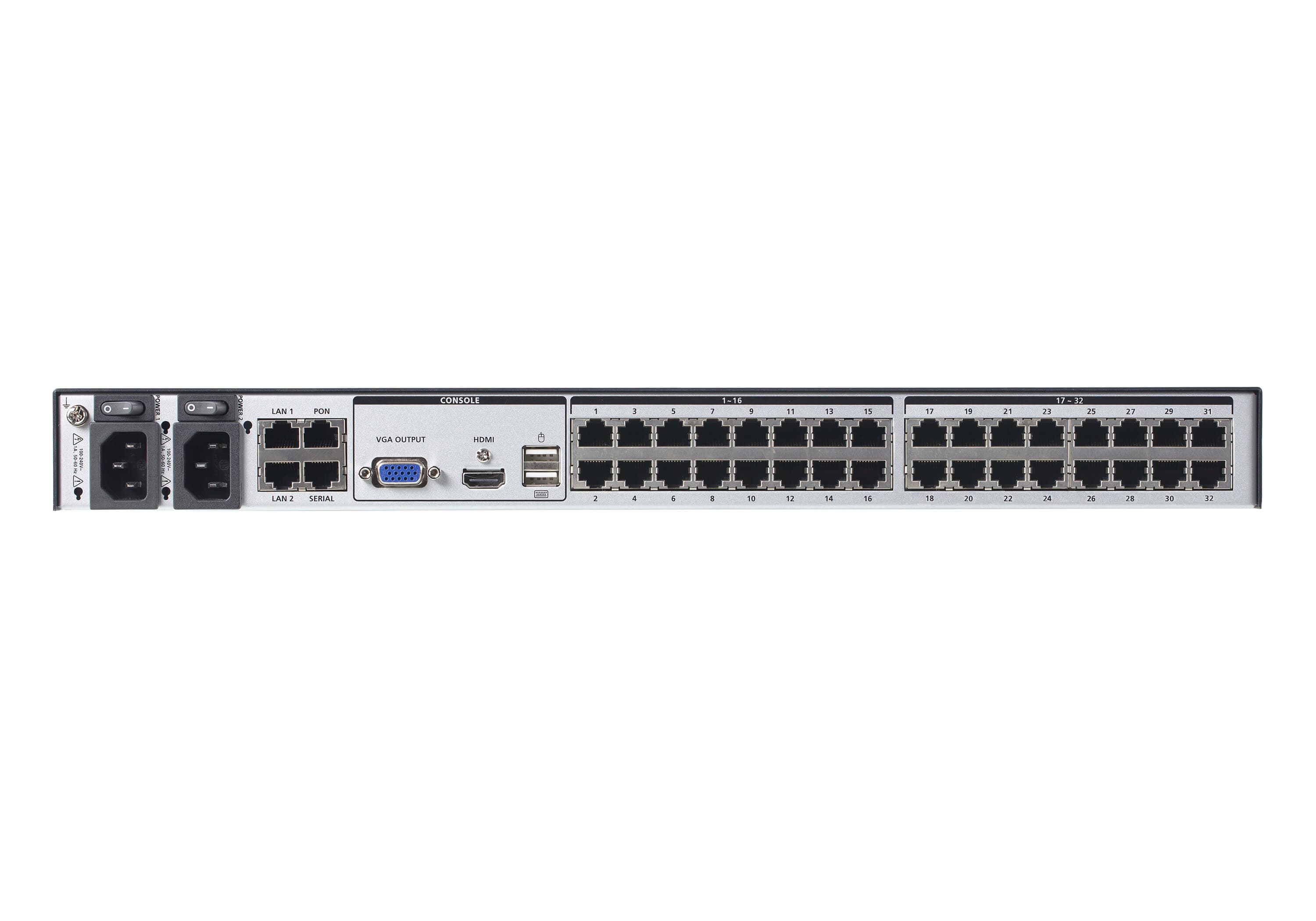 1-Local/2-Remote Access 32-Port Multi-Interface Cat 5 KVM over IP Switch — изглед 2