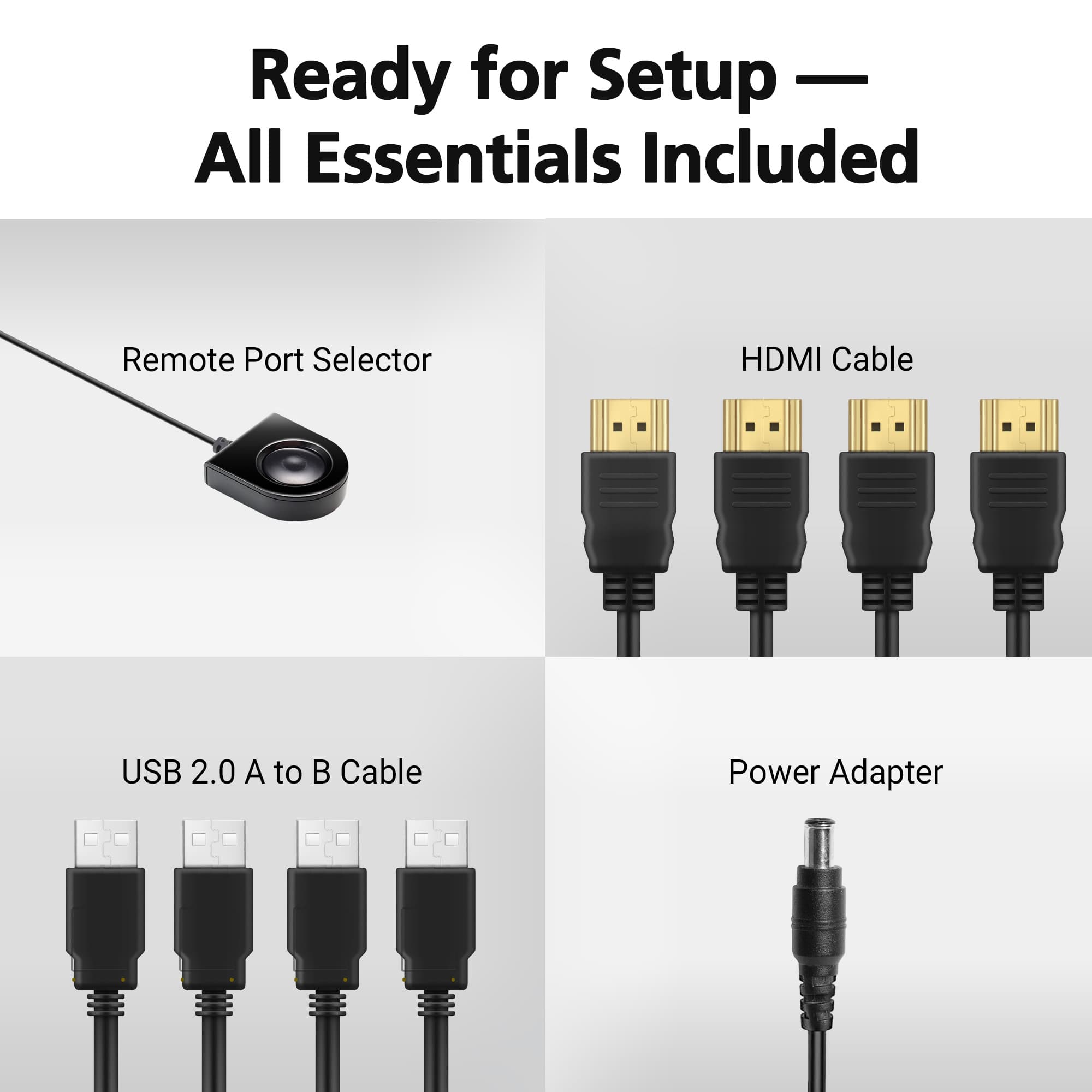 4-Port USB 4K HDMI KVMP™ Switch (Cables included) — изглед 6