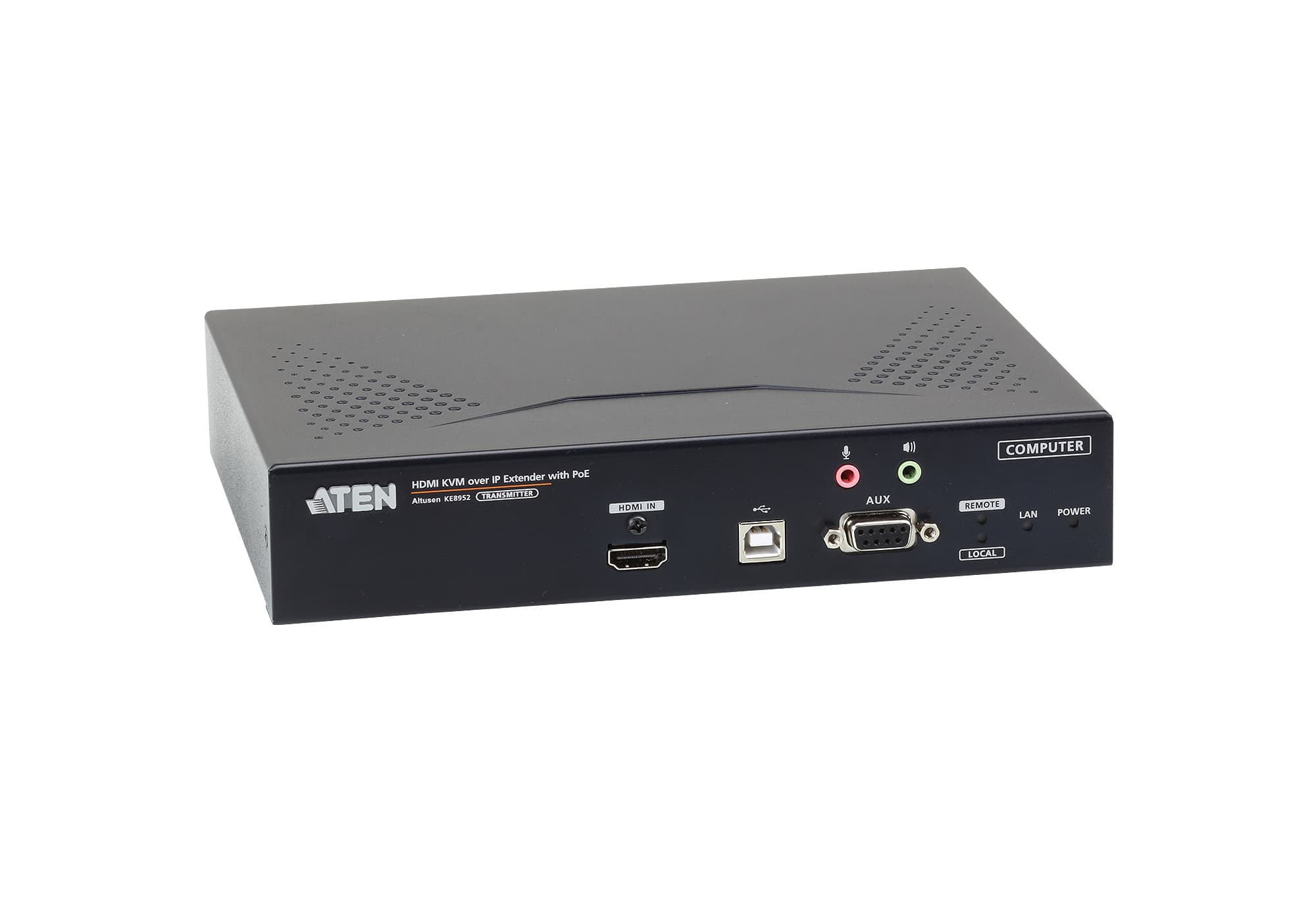 4K HDMI Single Display KVM over IP Transmitter with PoE — изглед 4