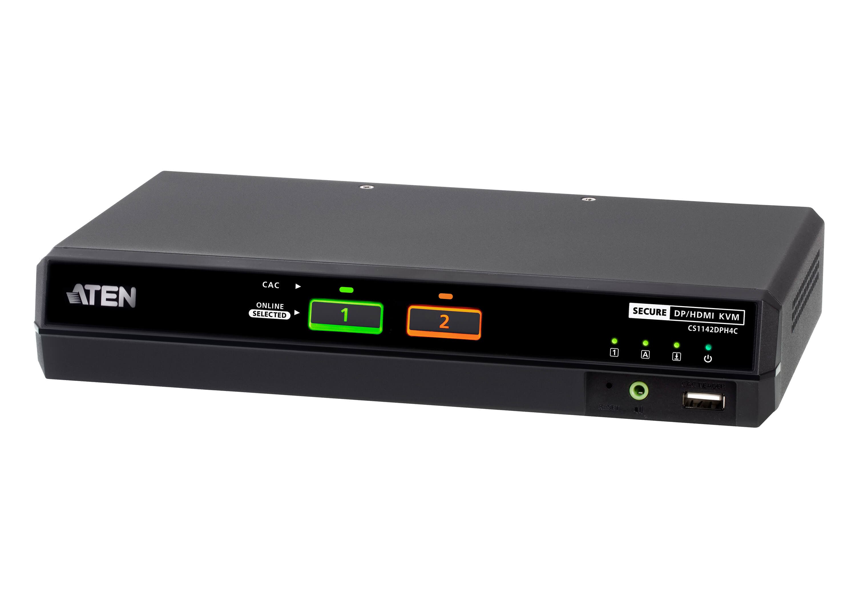 2-Port USB 5K DisplayPort/HDMI Dual Display Universal Secure KVM Switch with CAC (PSD PP v4.0 Compliant) — изглед 3