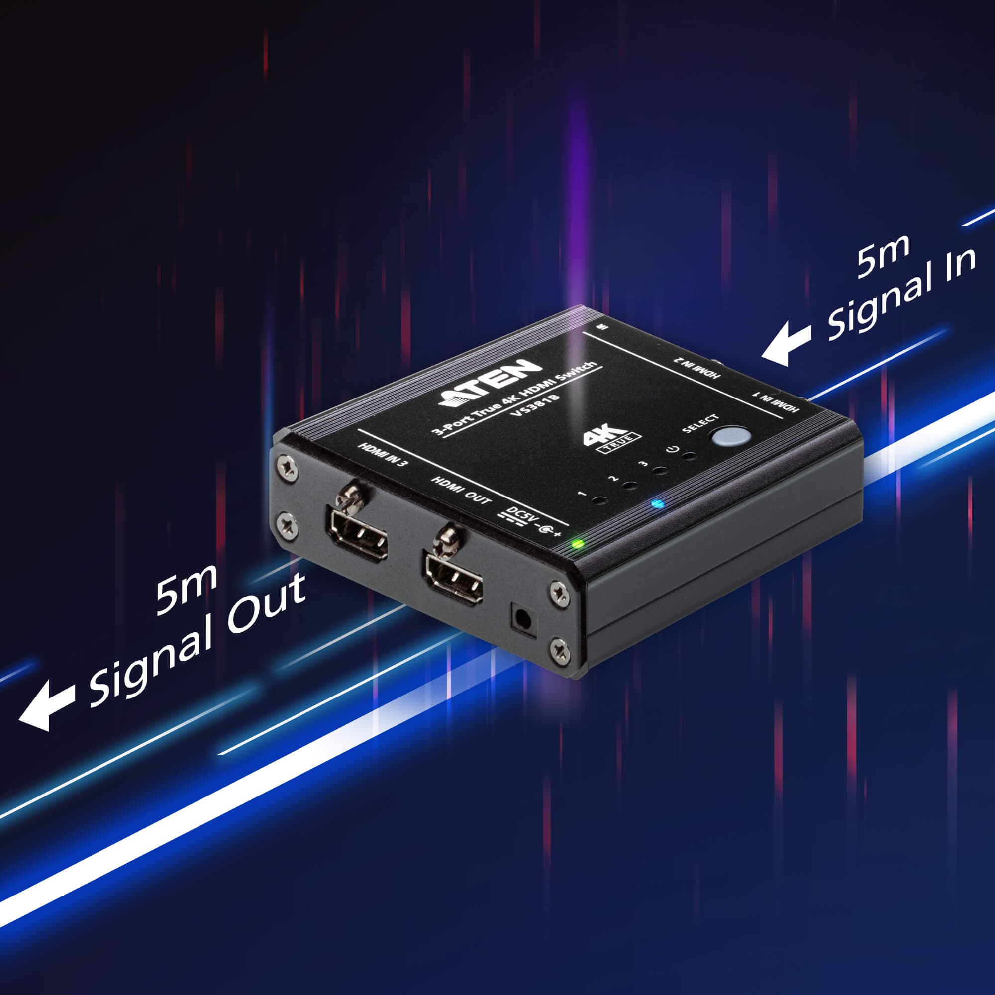 3-Port True 4K HDMI Switch — изглед 5