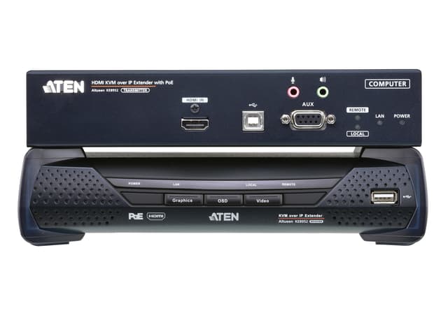 4K HDMI Single Display KVM over IP Extender with PoE