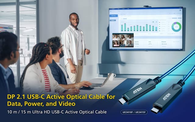 10 m Ultra HD USB-C Active Optical Cable