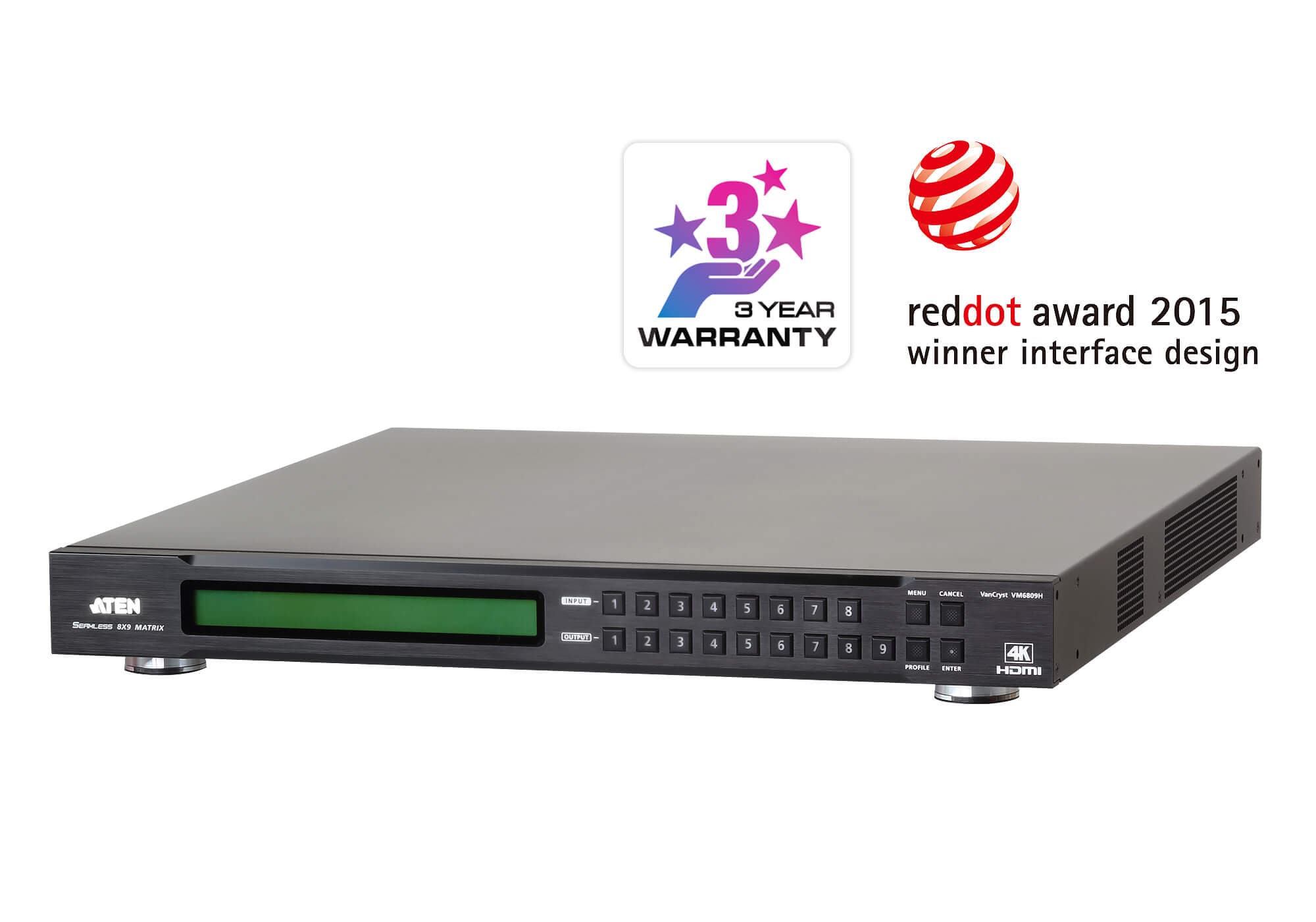 8 x 9 4K HDMI Matrix Switch with Scaler — изглед 3
