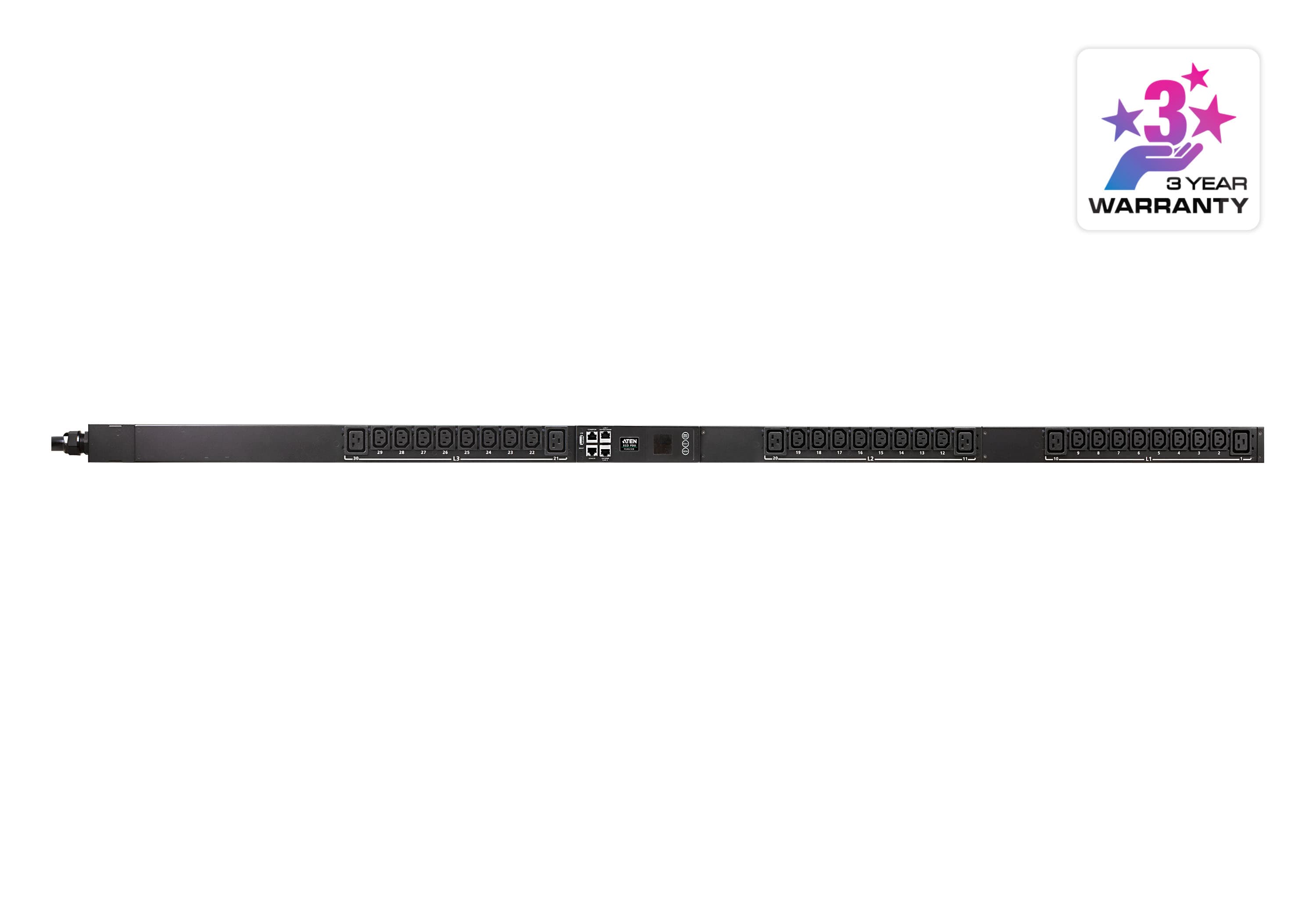 20A/16A 30-Outlet 3-Phase Switched eco PDU — изглед 3