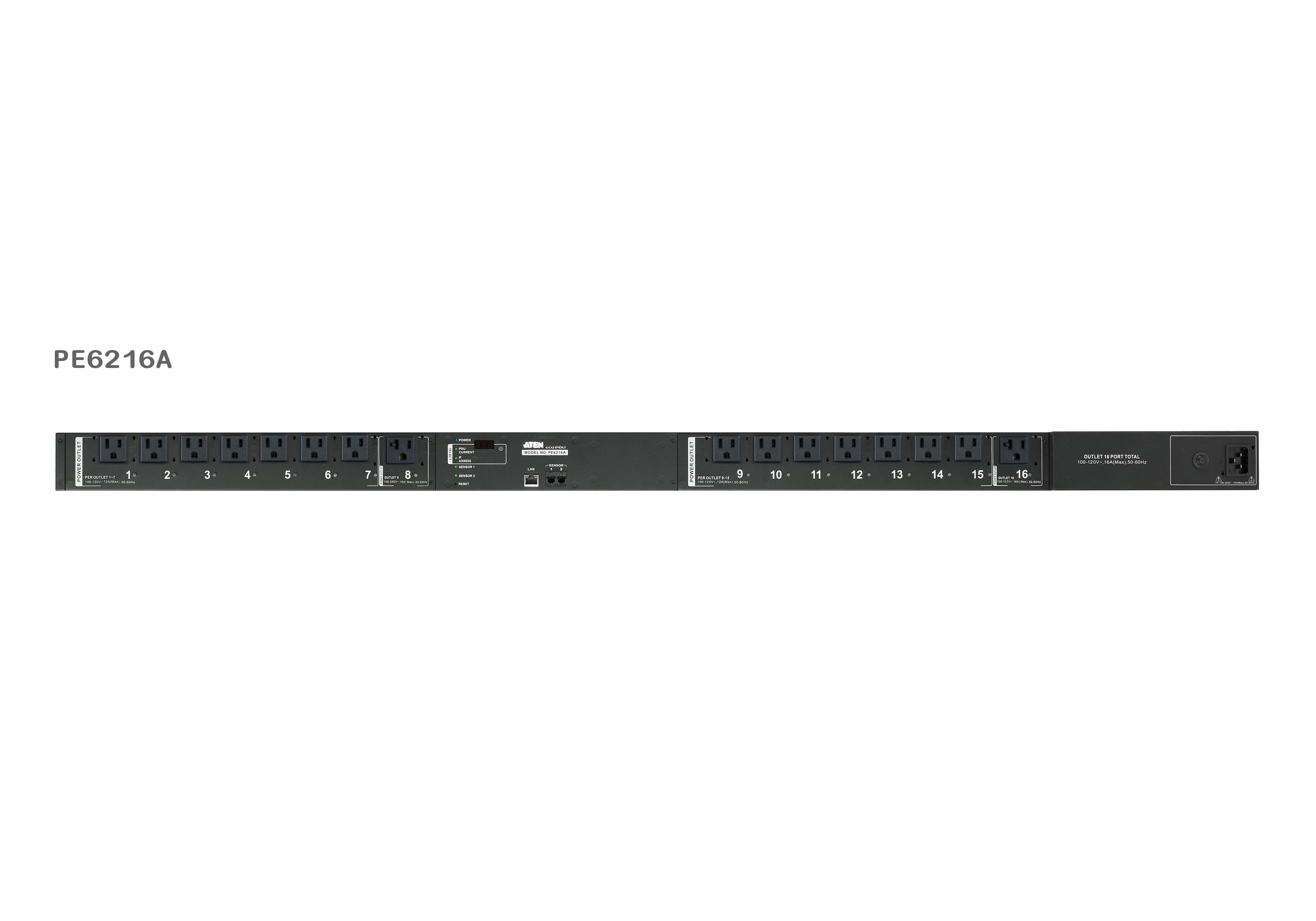 20A/16A 16-Outlet Metered & Switched eco PDU — изглед 3