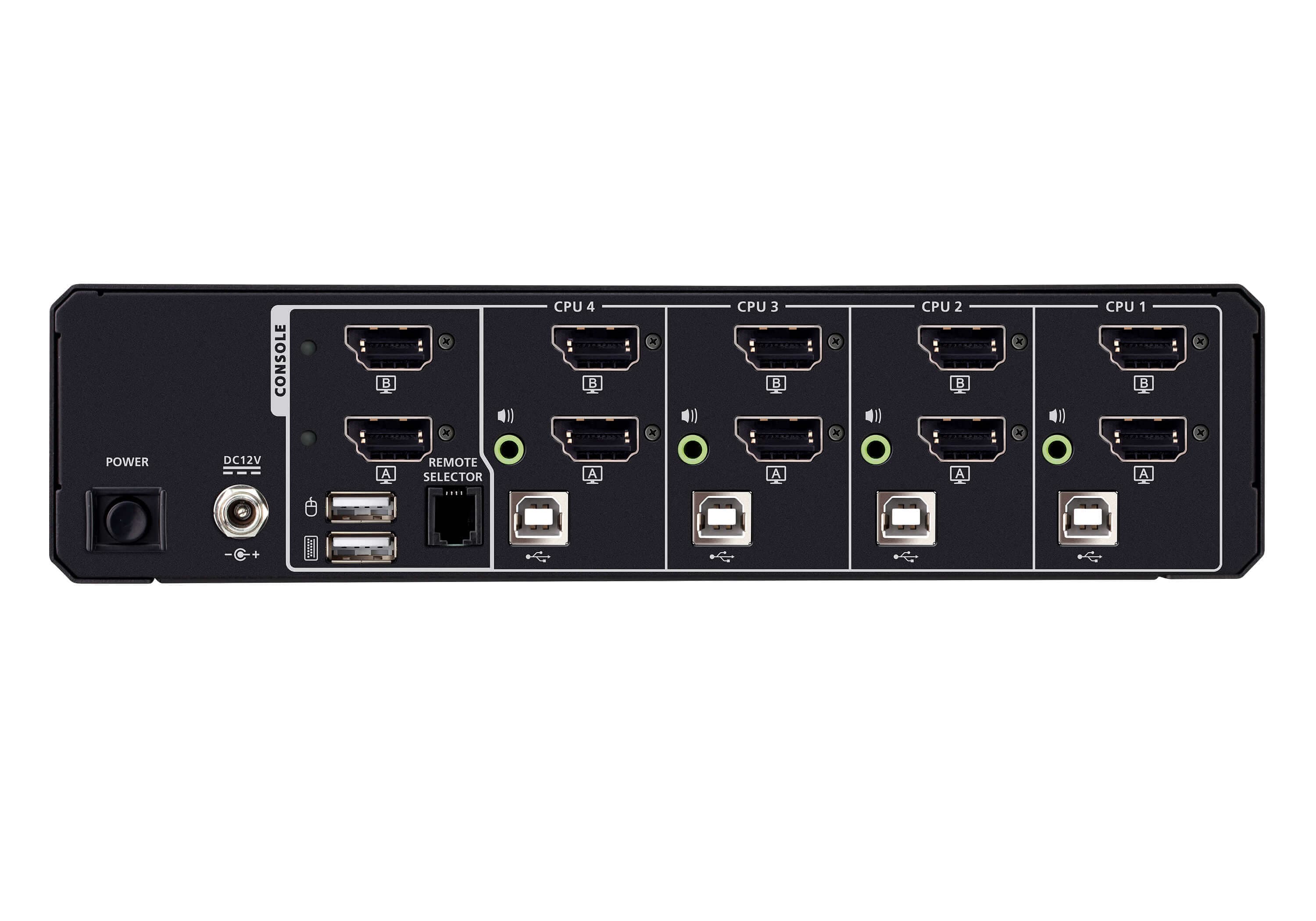 4-Port USB 5K DisplayPort/HDMI Dual Display Universal Secure KVM Switch (PSD PP v4.0 Compliant) — изглед 2