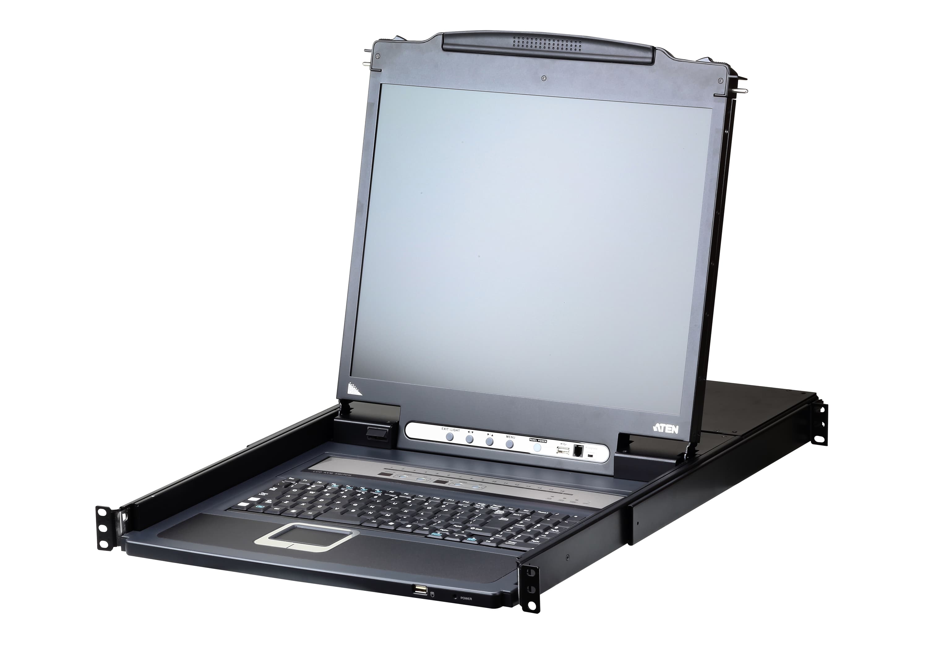 1-Local/Remote Shared Access 16-Port PS/2-USB VGA Single Rail LCD KVM over IP switch — изглед 3