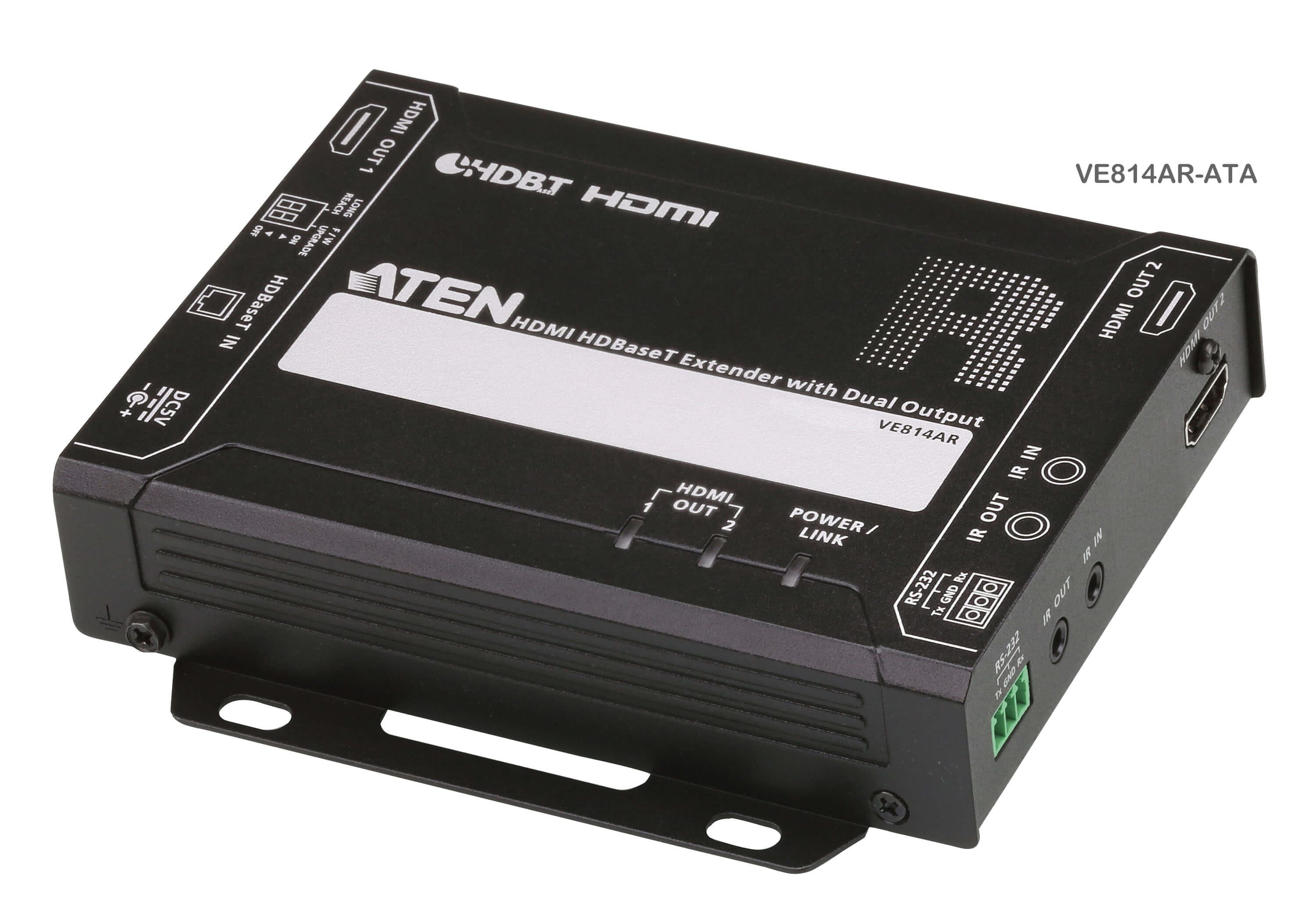 HDMI HDBaseT Receiver with Dual Output (4K@100m) (HDBaseT Class A) — изглед 4