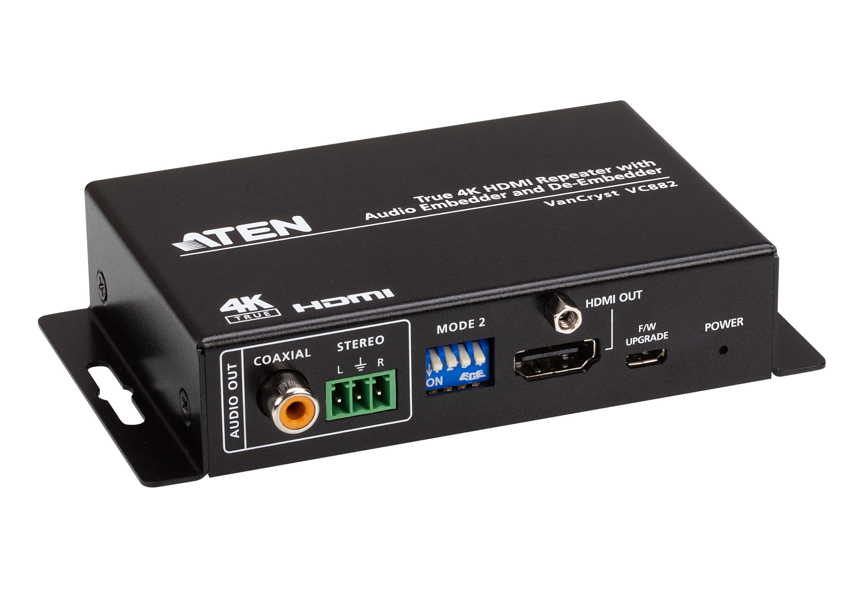 True 4K HDMI Repeater with Audio Embedder and De-Embedder — изглед 4