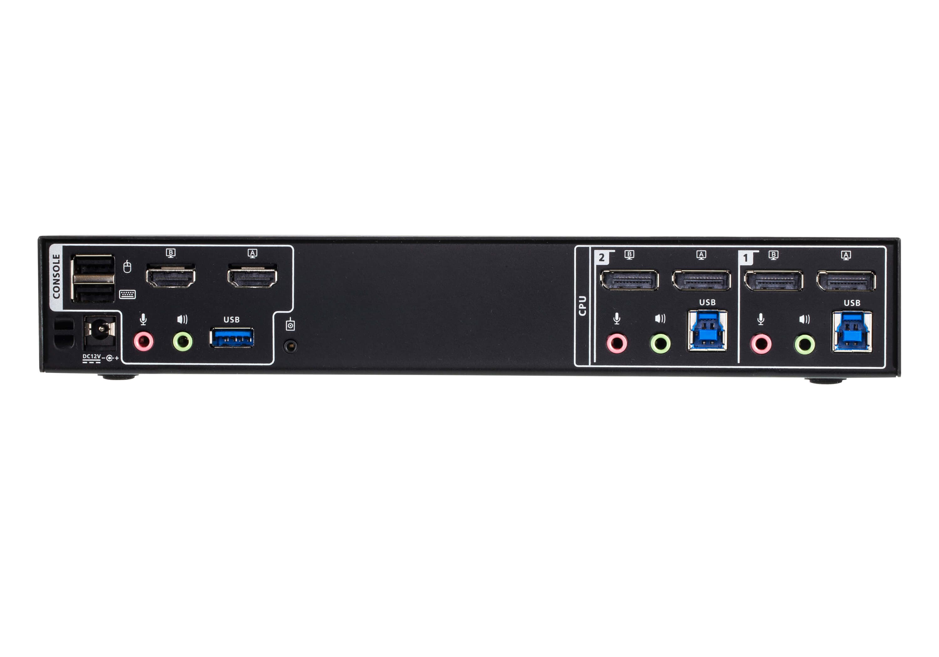 2-Port 4K DisplayPort Dual Display Mini-Matrix Boundless KVM Switch — изглед 2