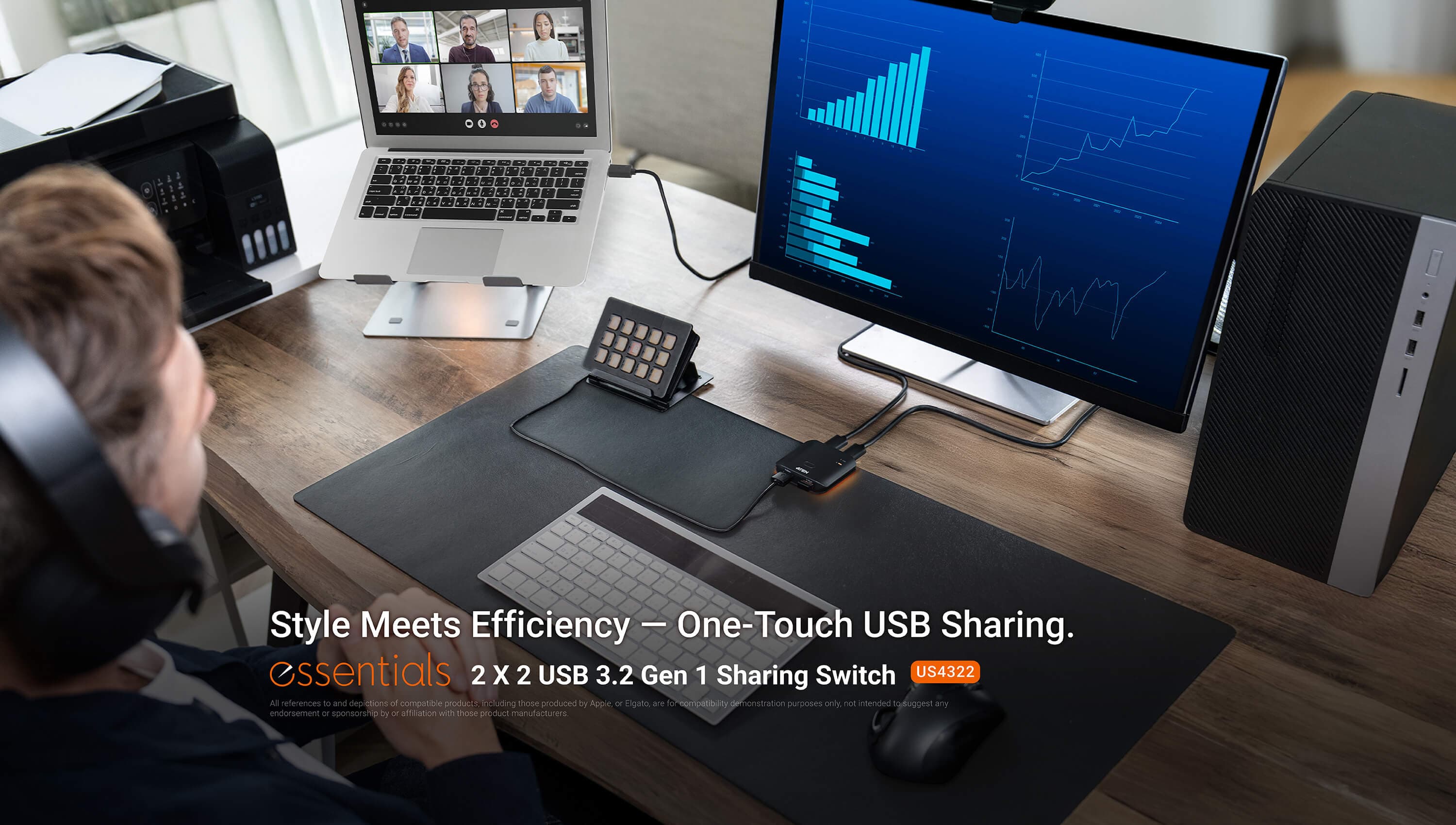 2 x 2 USB 3.2 Gen 1 Sharing Switch — изглед 4