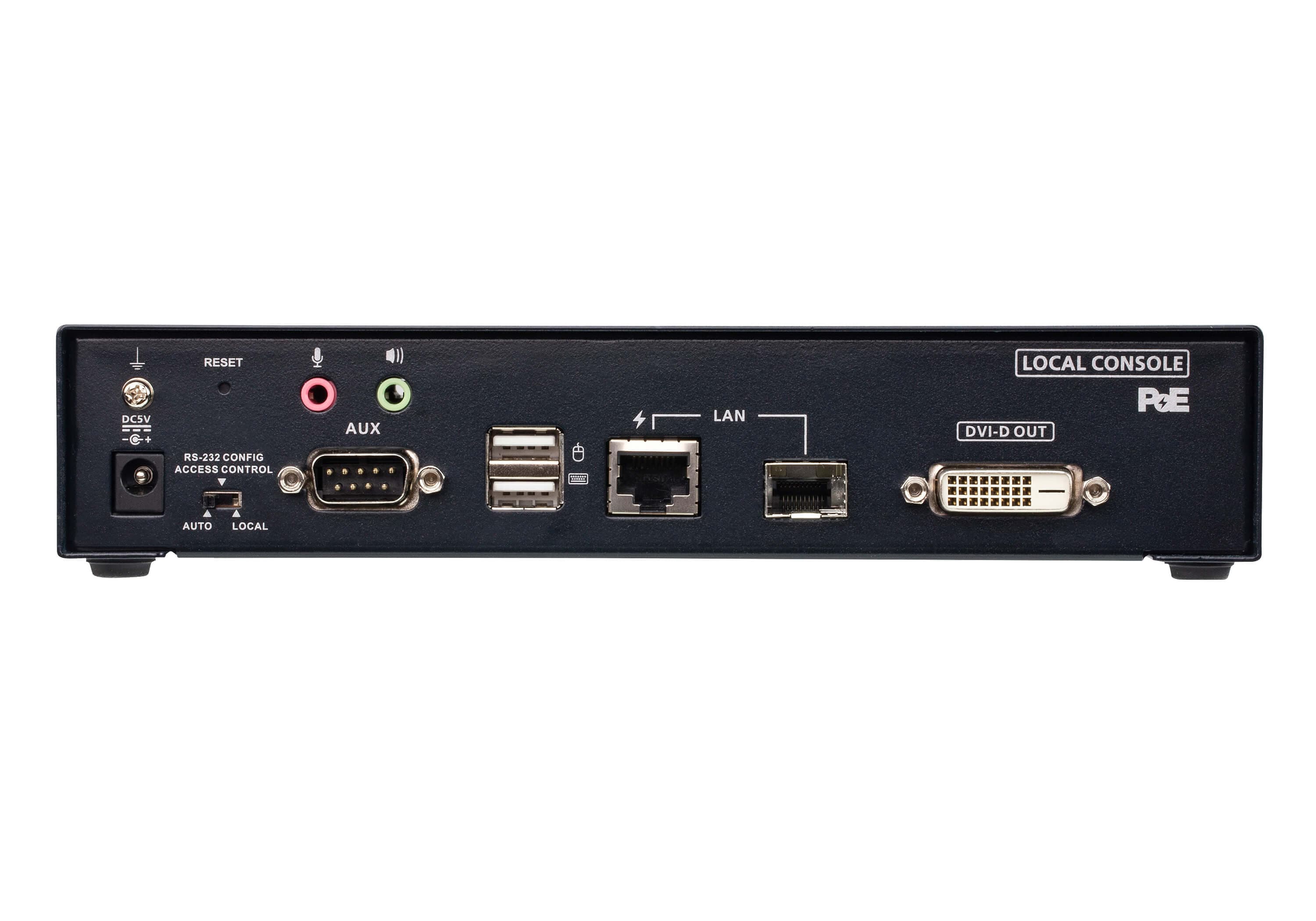 2K DVI-D Dual Link KVM over IP Transmitter with PoE — изглед 2