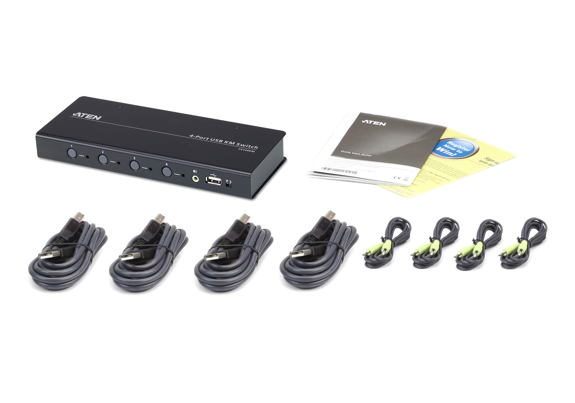 4-port USB Boundless KM Switch (Cables included) — изглед 5