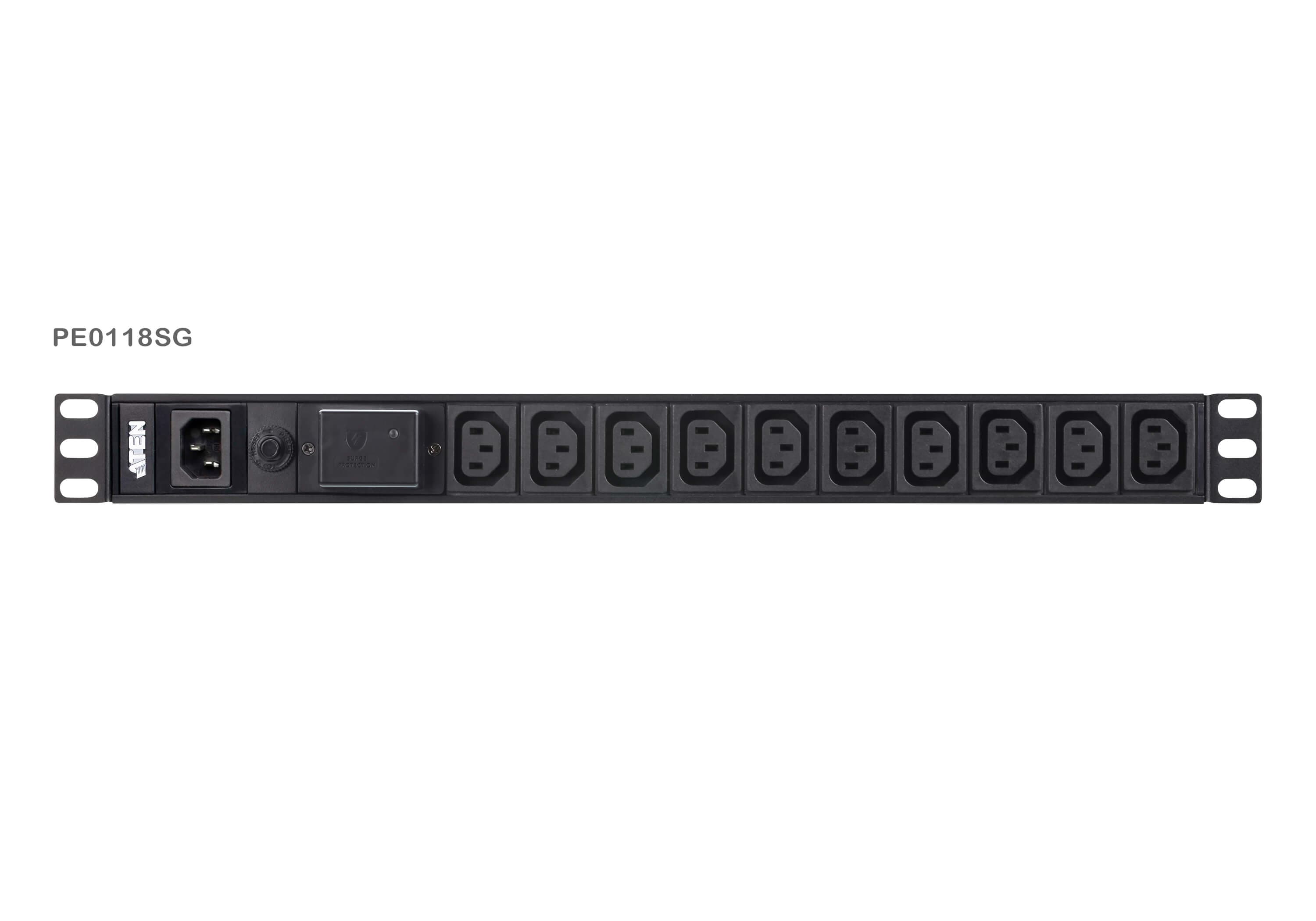 1U Basic PDU with Surge Protection