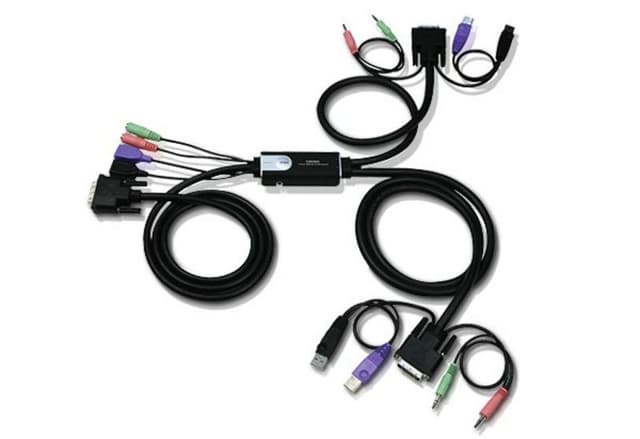 2-Port USB DVI KVM Switch with Audio