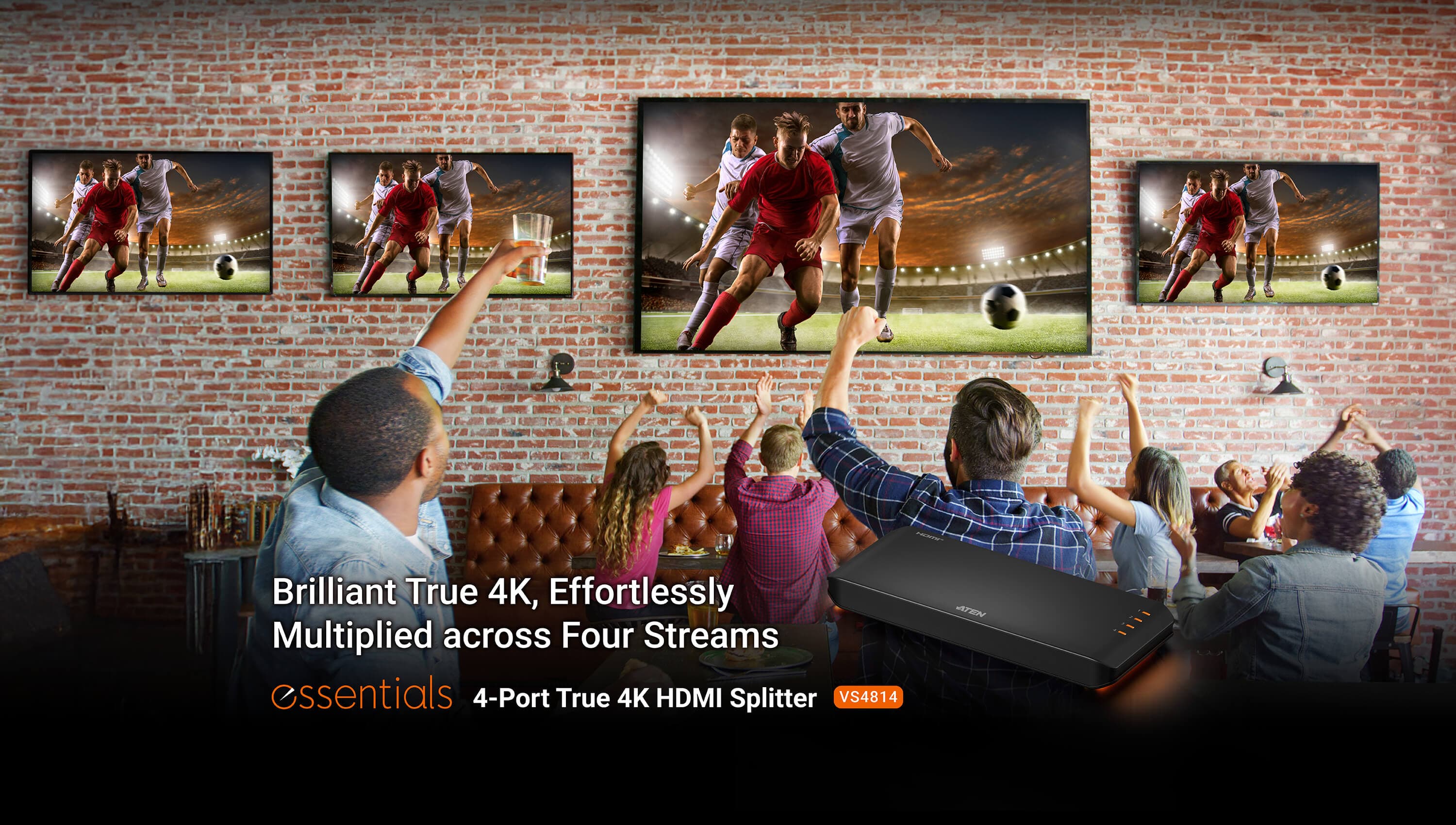 4-Port True 4K HDMI Splitter — изглед 4
