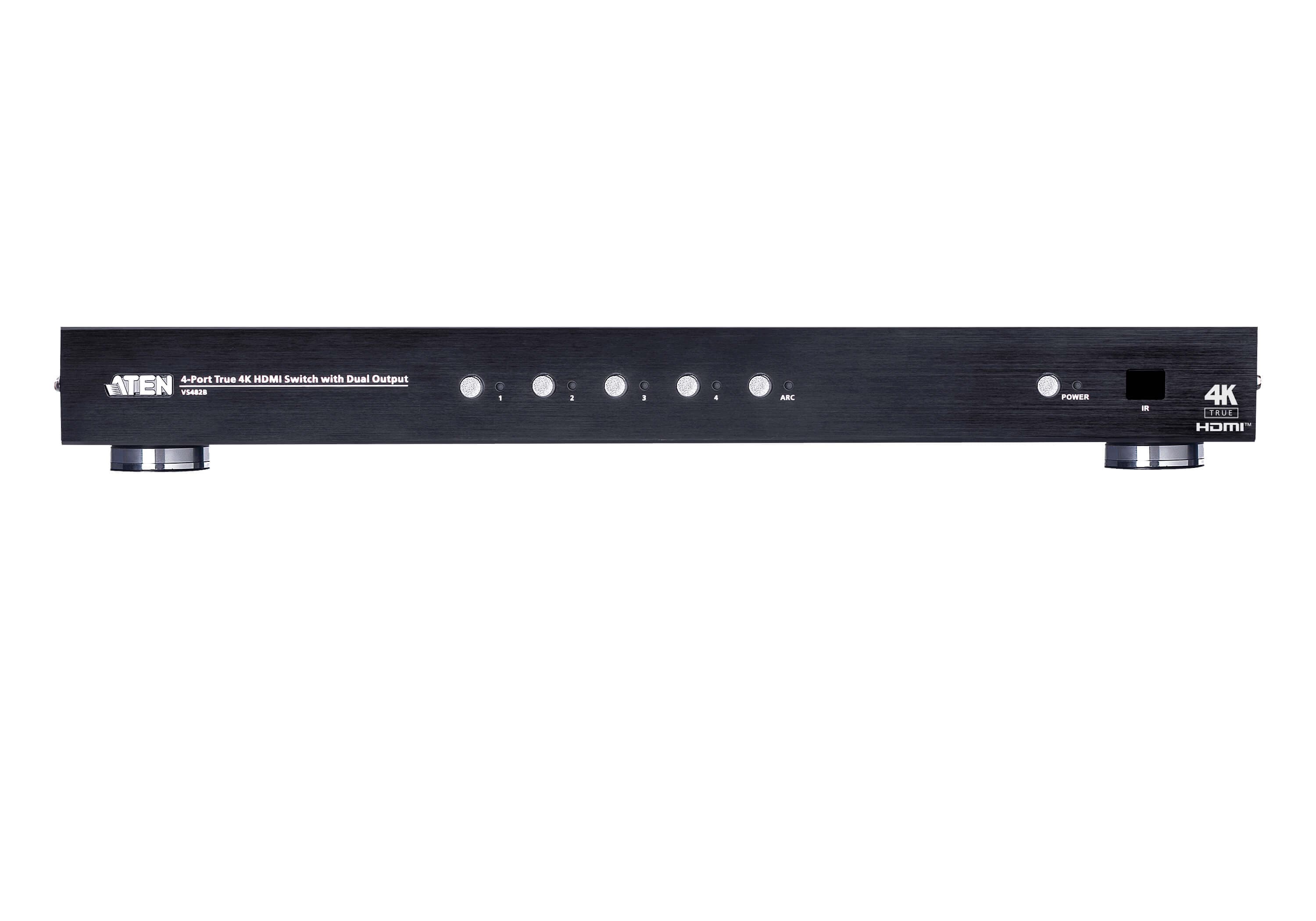 4-Port True 4K HDMI Switch with Dual Output