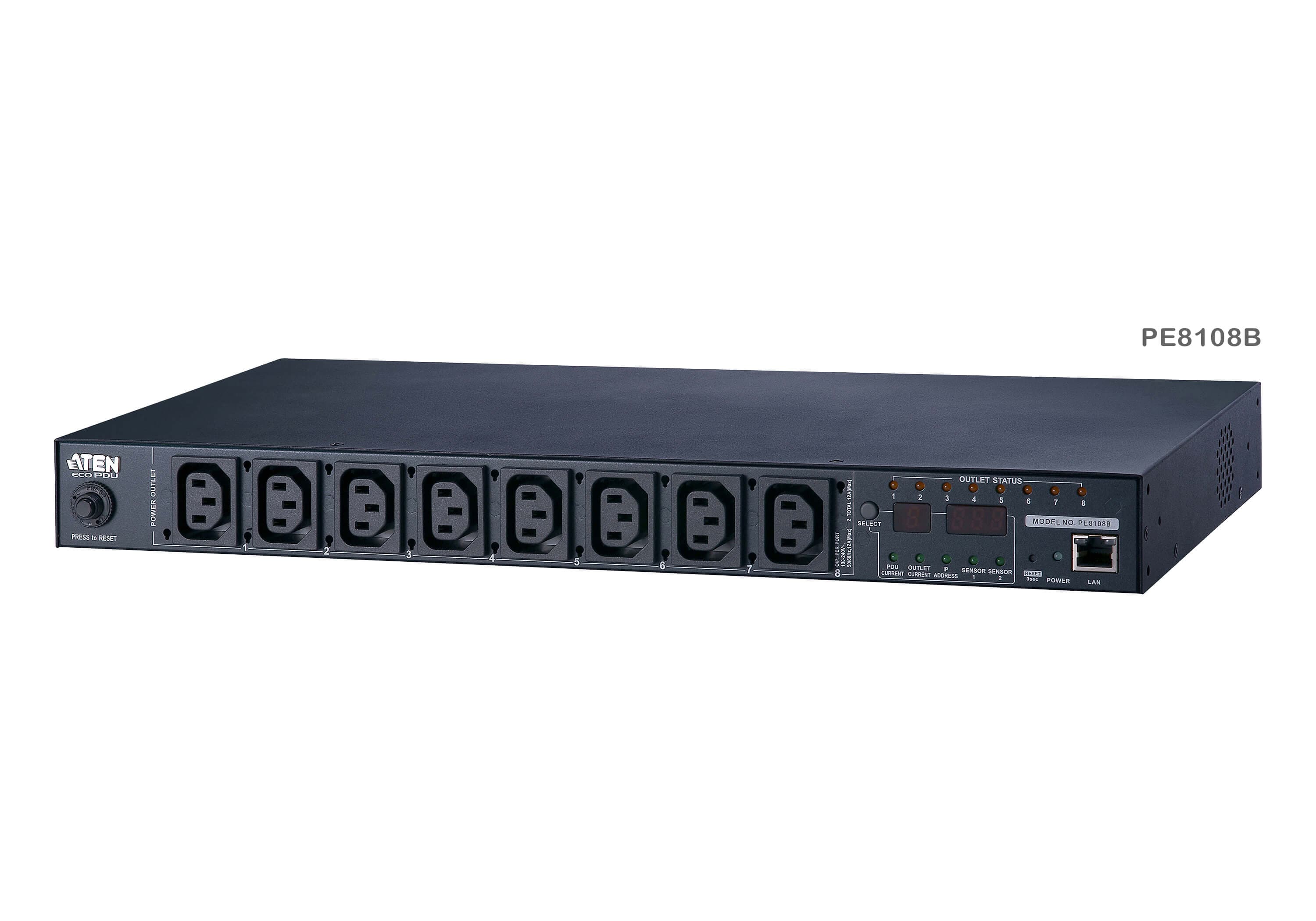 15A/10A 8-Outlet 1U Outlet-Metered & Switched eco PDU — изглед 4