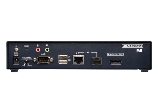 4K DisplayPort Single Display KVM over IP Transmitter with PoE