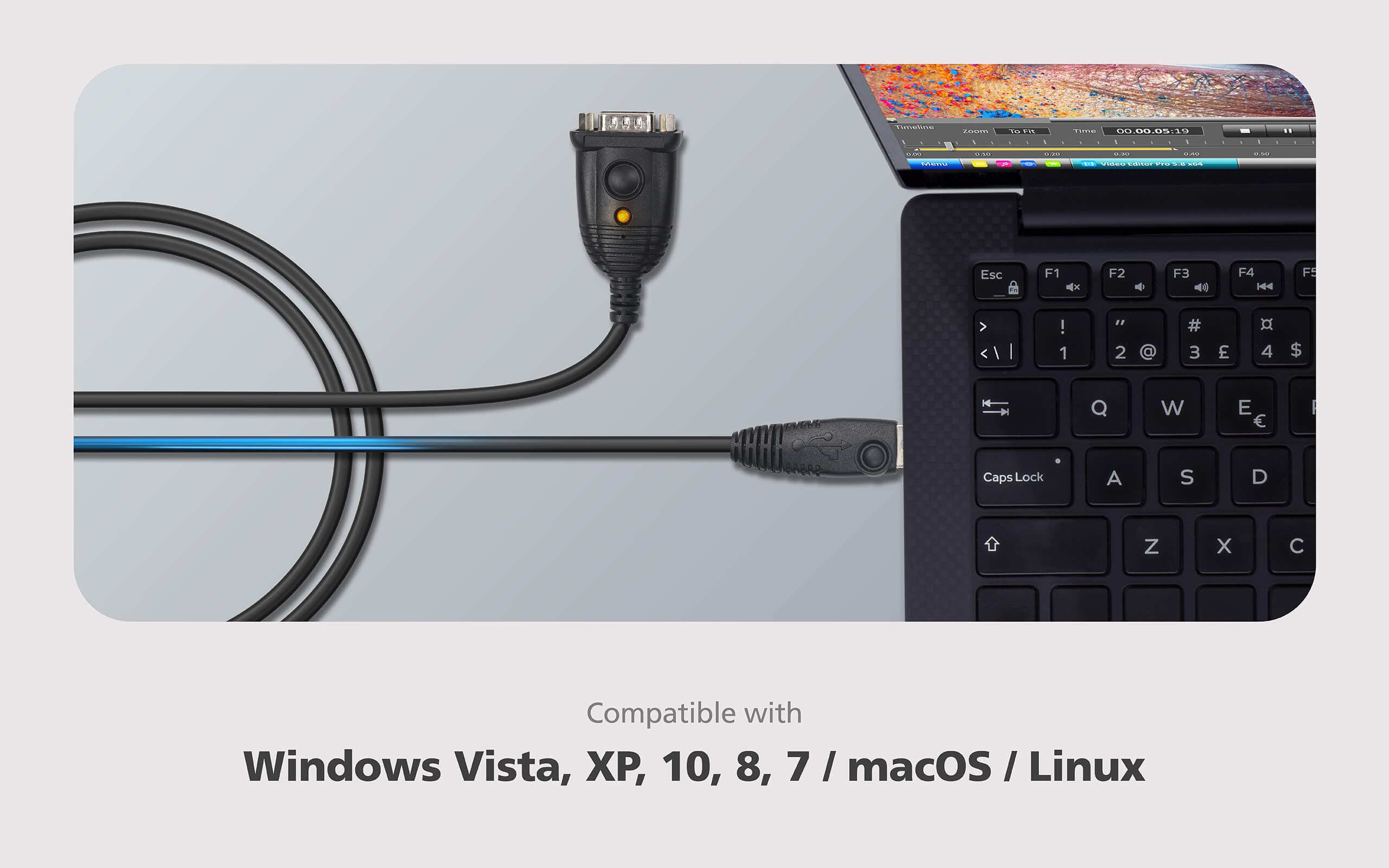 USB to RS-232 Adapter (FTDI/1.2 m) — изглед 2