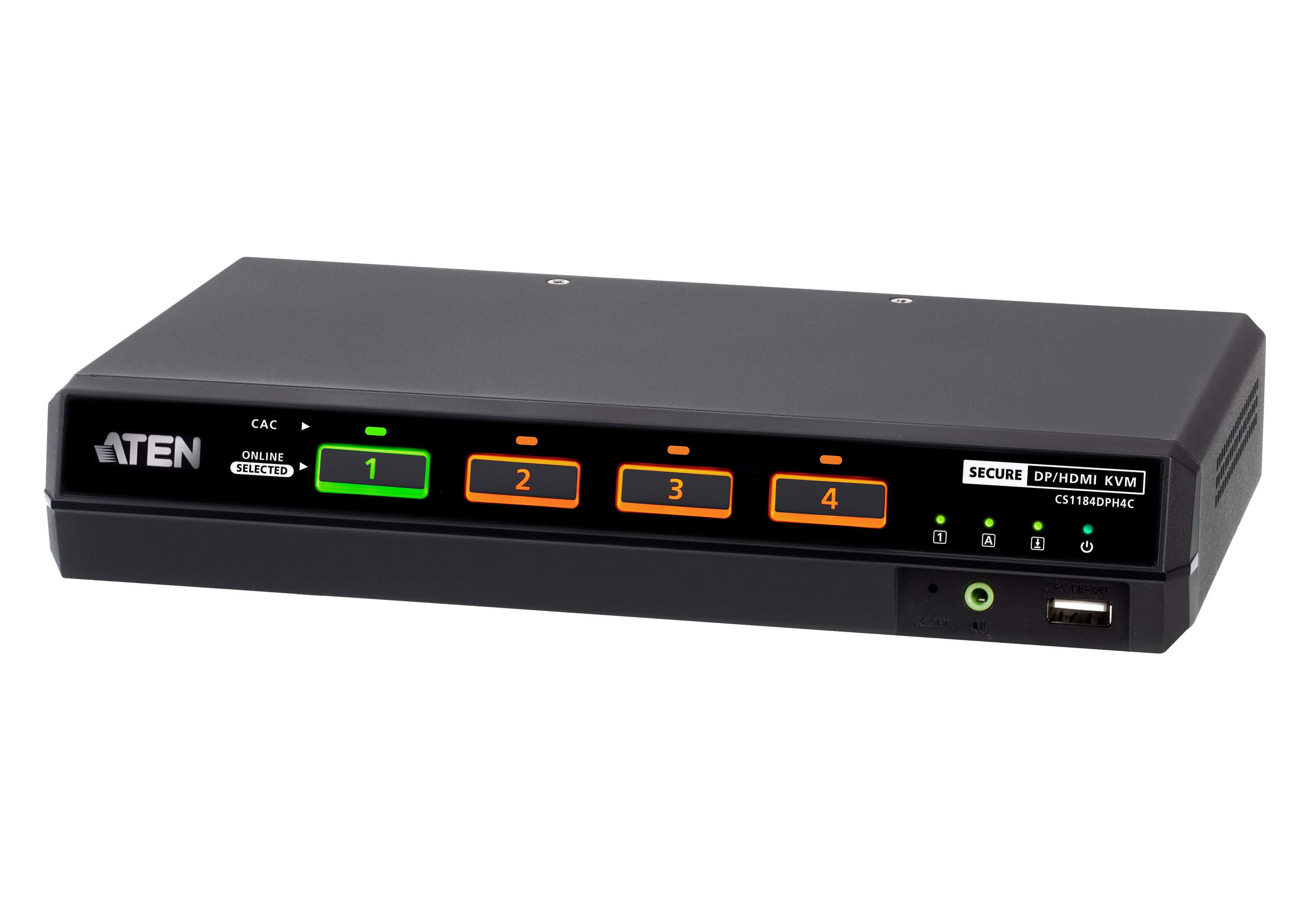 4-Port USB 5K DisplayPort/HDMI Universal Secure KVM Switch with CAC (PSD PP v4.0 Compliant) — изглед 3