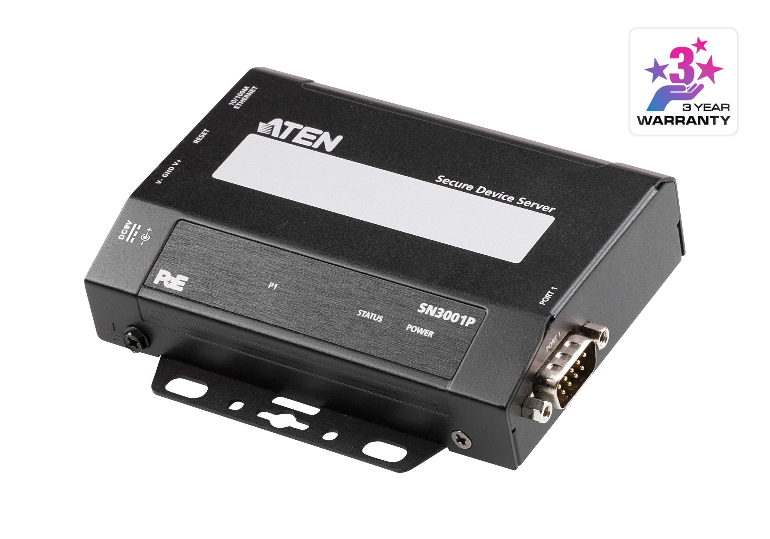 1-Port RS-232 Secure Serial Device Server with PoE — изглед 3