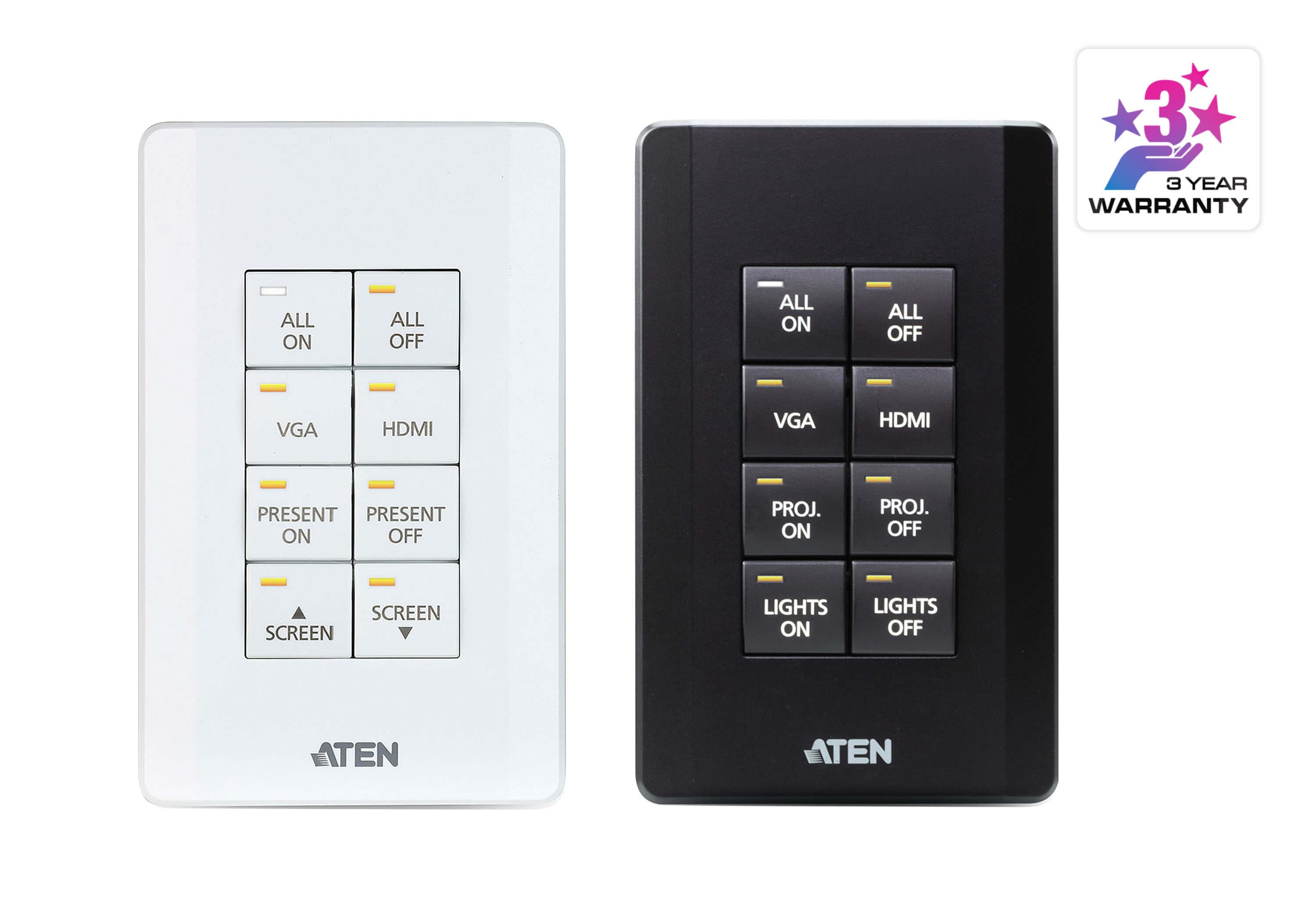 ATEN Control System - 8-button Keypad (US, 1 Gang) — изглед 3
