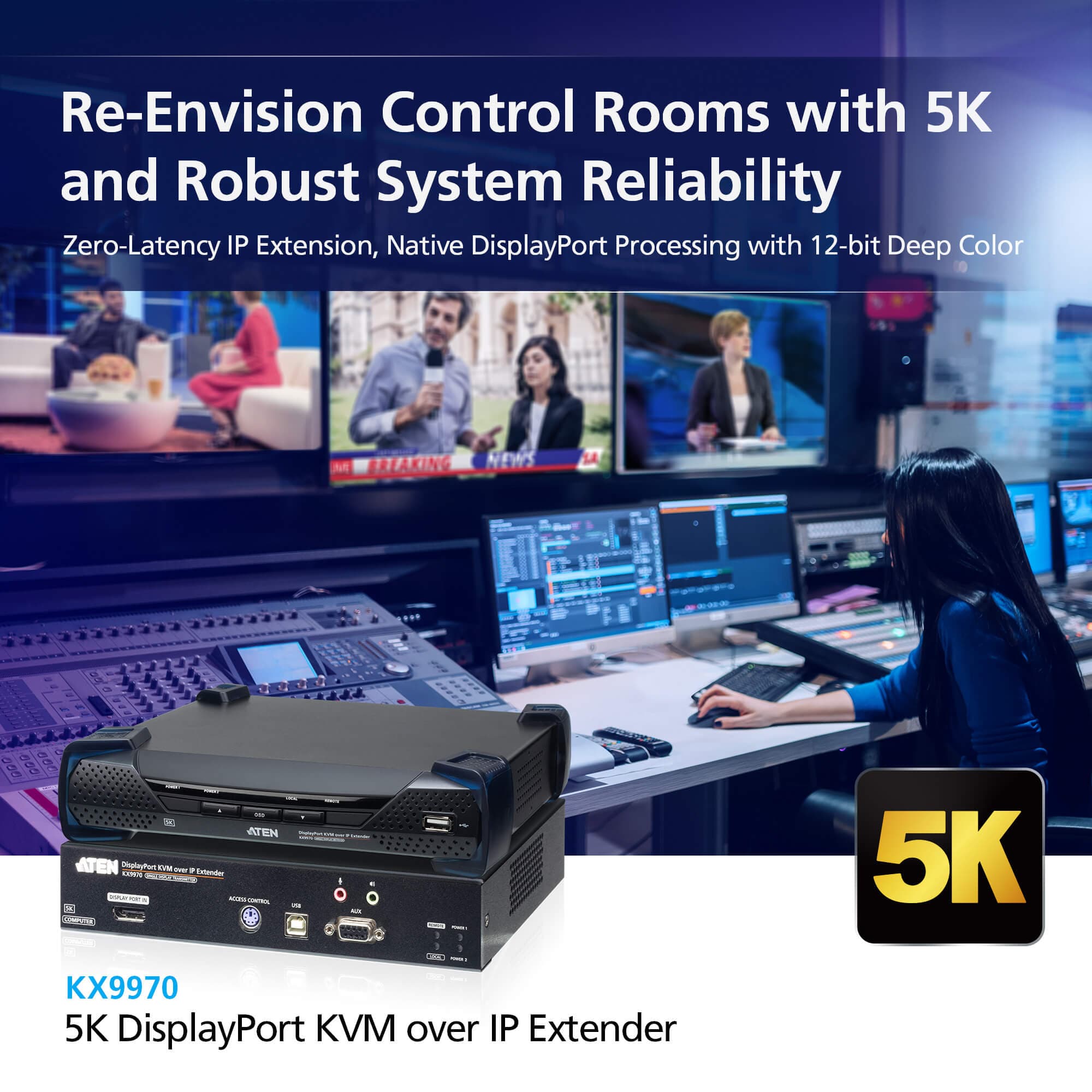 5K DisplayPort KVM over IP Transmitter — изглед 4