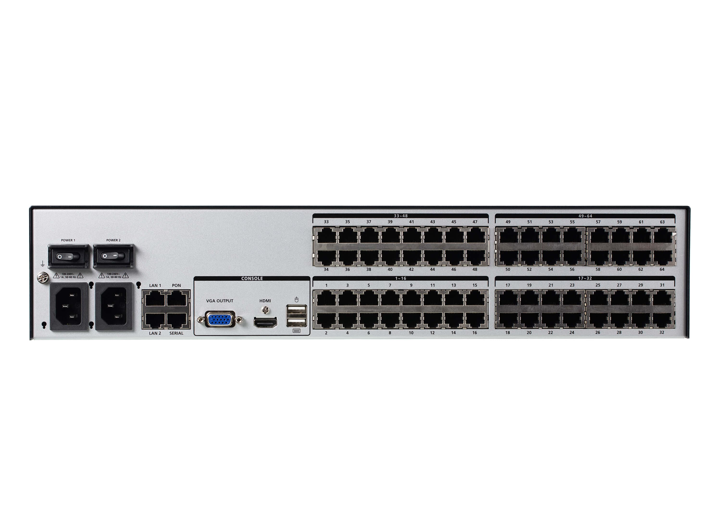 1-Local/4-Remote Shared Access 64-Port Multi-Interface Cat 5 KVM over IP Switch — изглед 2