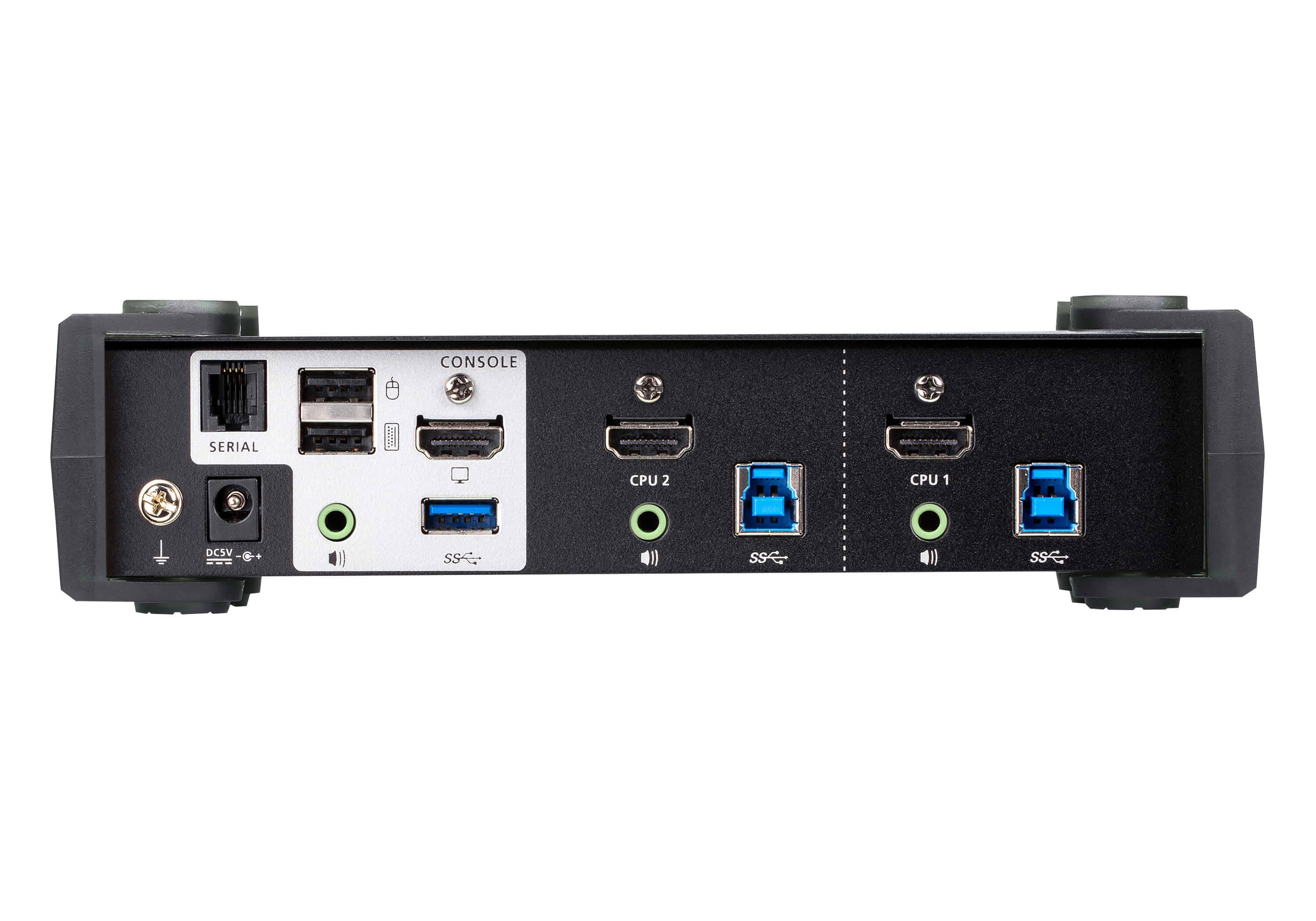 2-Port USB 3.0 4K HDMI KVMP™ Switch with Audio Mixer Mode — изглед 2