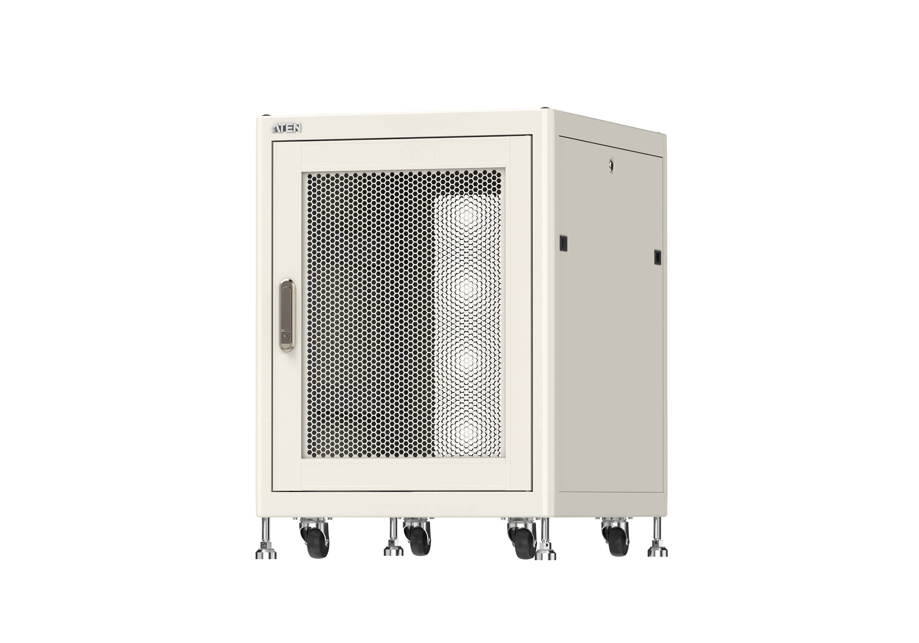 15U Standard Rack with Perforated Front and Rear Doors — изглед 3