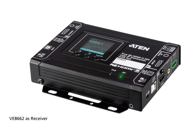 True 4K HDMI H.265 over IP Transceiver with PoE