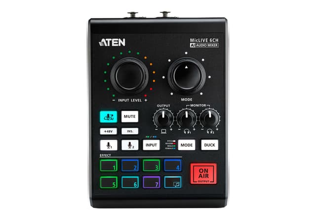 Podcast AI Audio Mixer|MicLIVE™ 6-CH