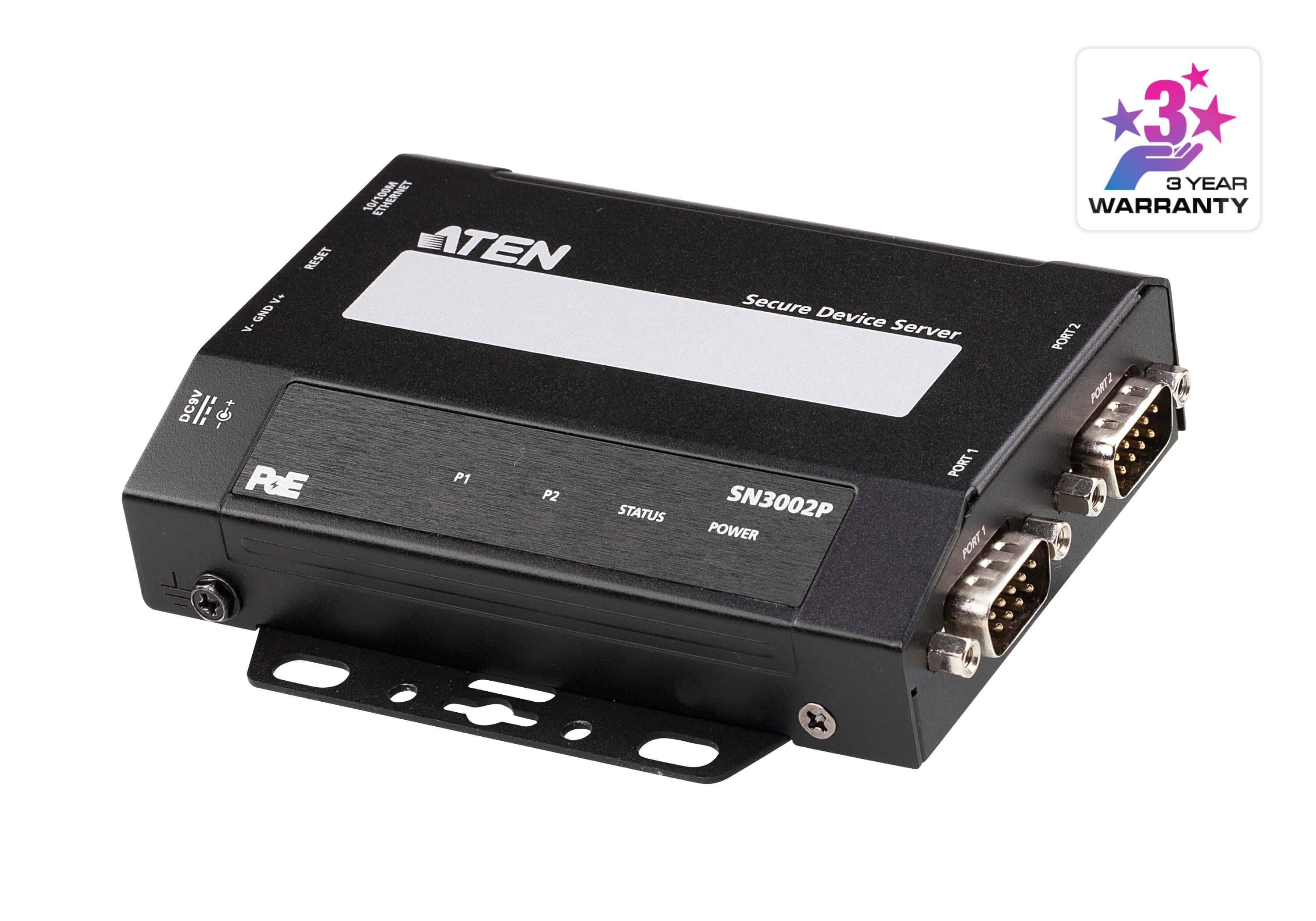 2-Port RS-232 Secure Serial Device Server with PoE — изглед 3